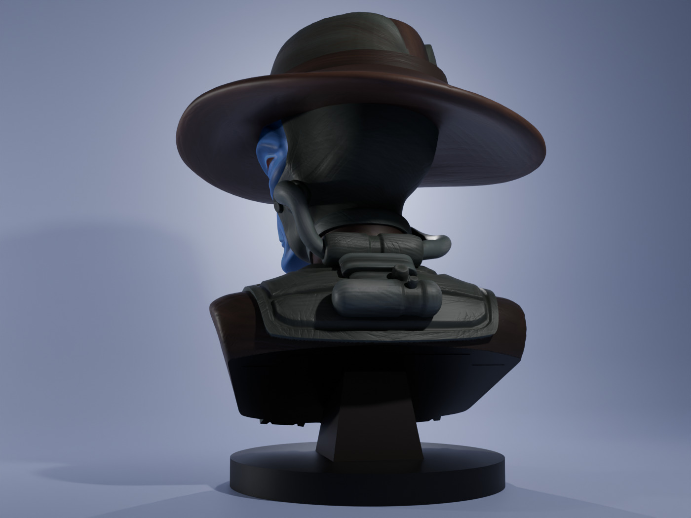 Cad Bane Bust Statue - Star Wars The Clone Wars  3D print model_3
