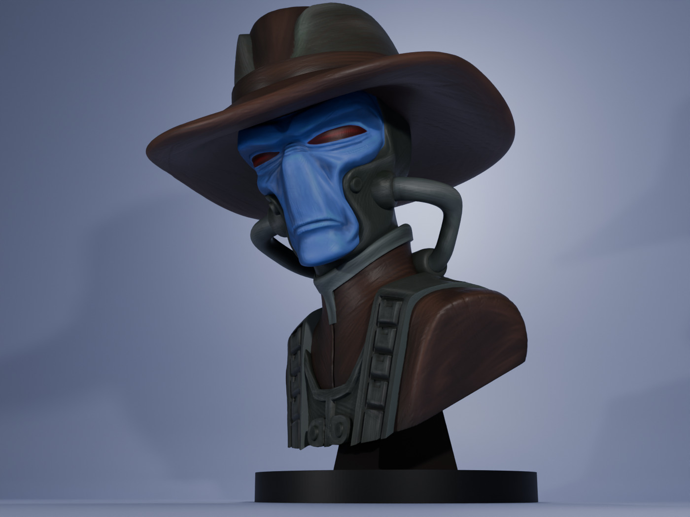 Cad Bane Bust Statue - Star Wars The Clone Wars  3D print model_2
