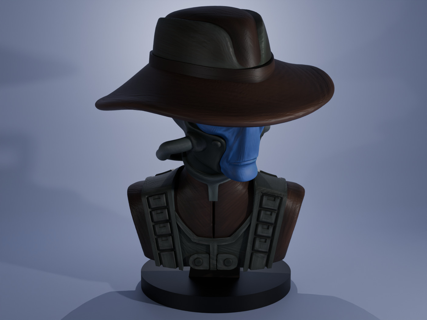 Cad Bane Bust Statue - Star Wars The Clone Wars  3D print model_1