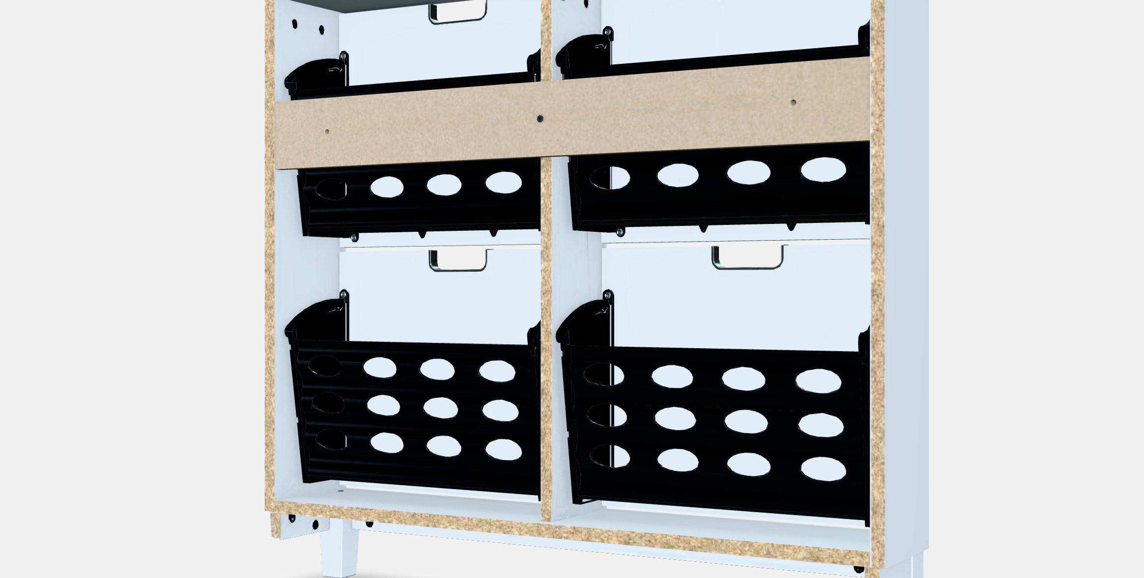 STALL Shoe cabinet with 4 compartments 1 3D model_7