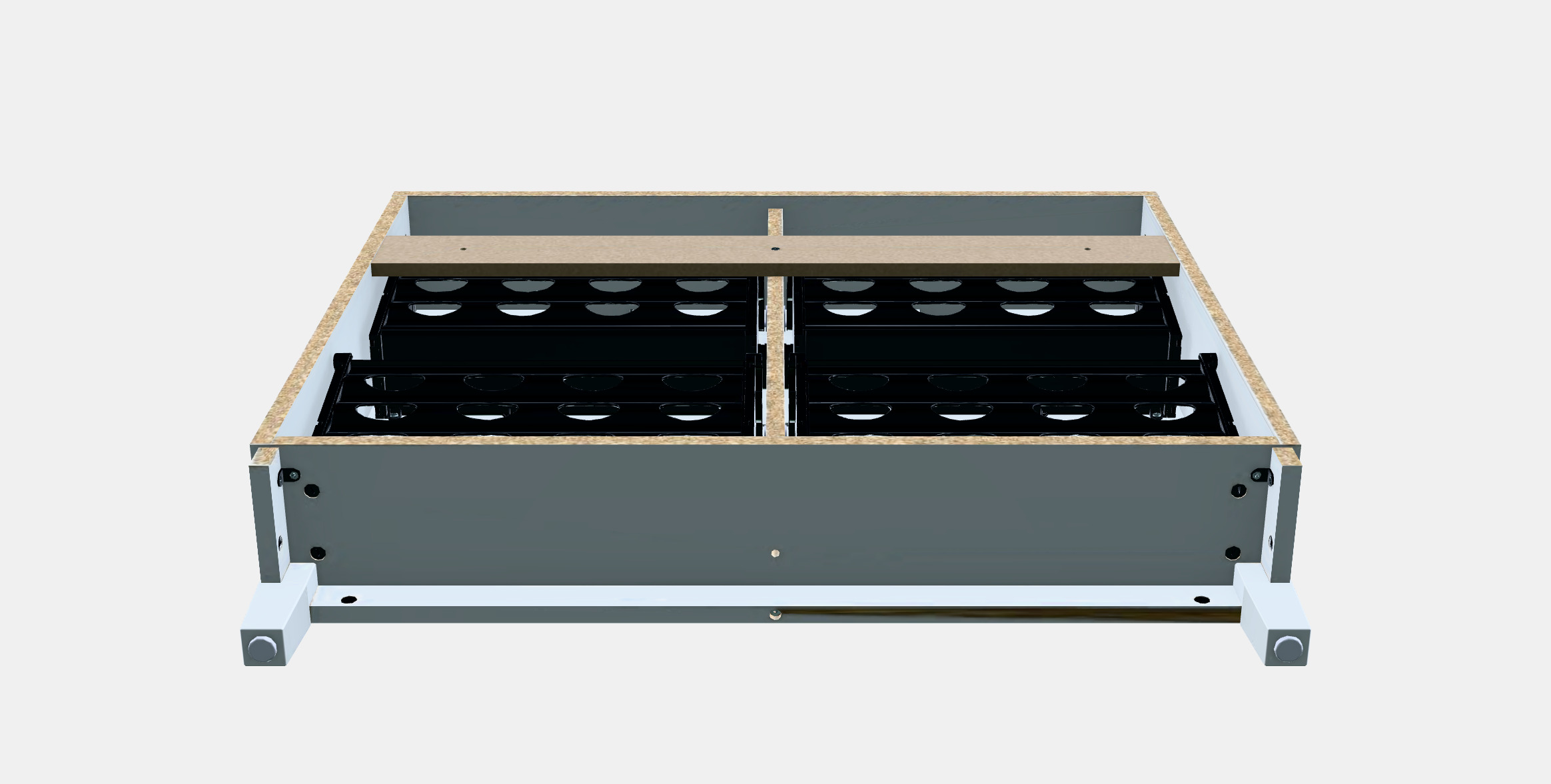 STALL Shoe cabinet with 4 compartments 1 3D model_8