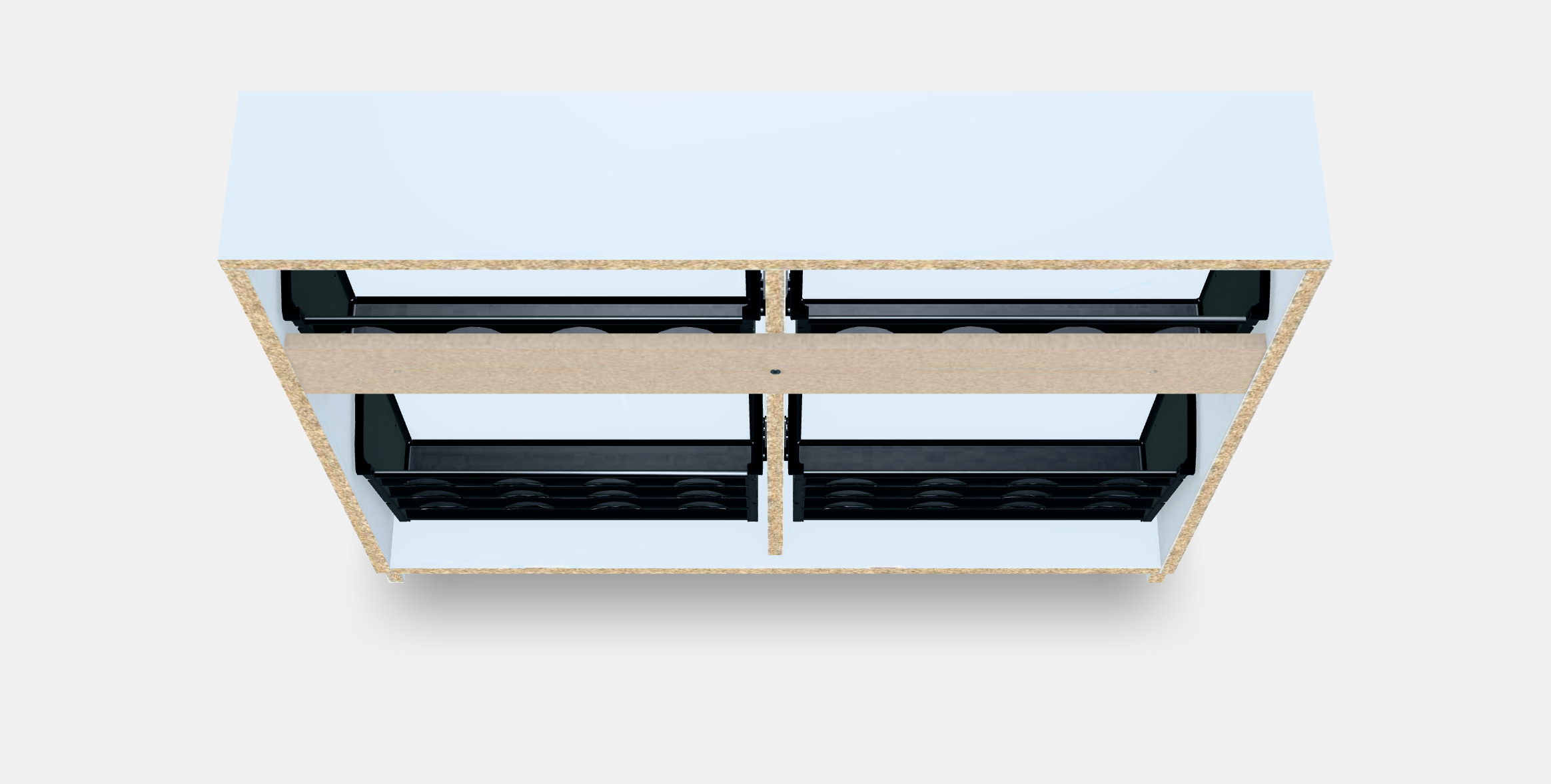 STALL Shoe cabinet with 4 compartments 1 3D model_3