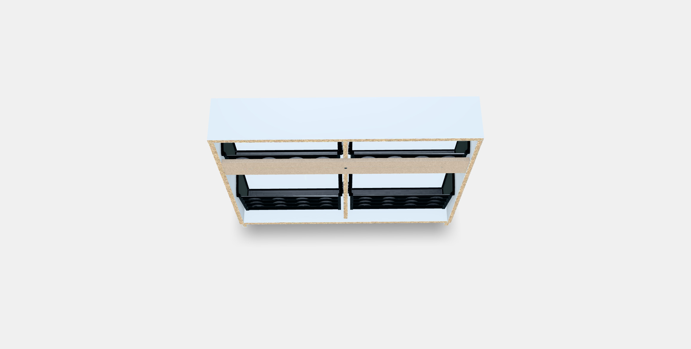 STALL Shoe cabinet with 4 compartments 1 3D model_2