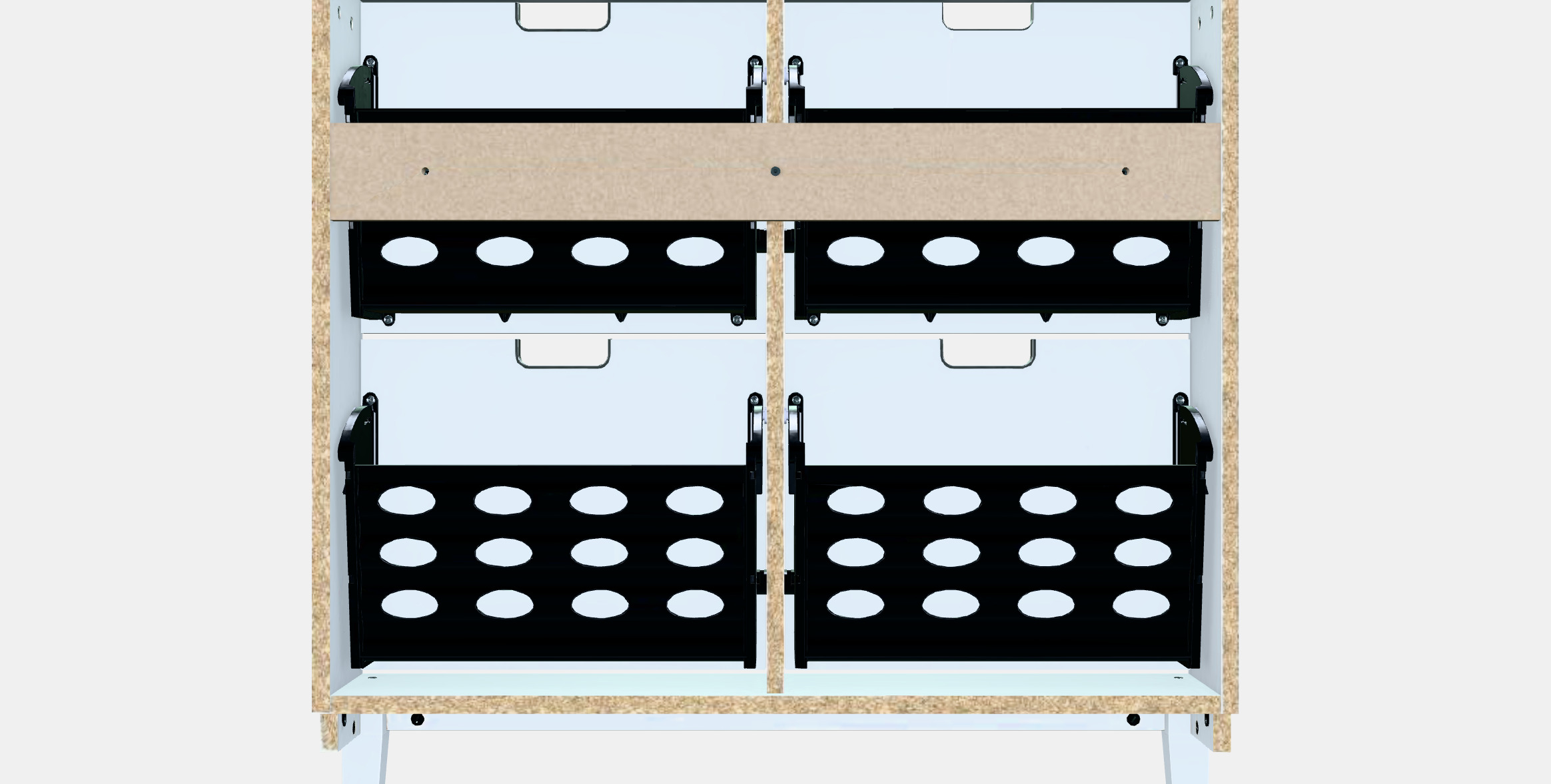 STALL Shoe cabinet with 4 compartments 1 3D model_16