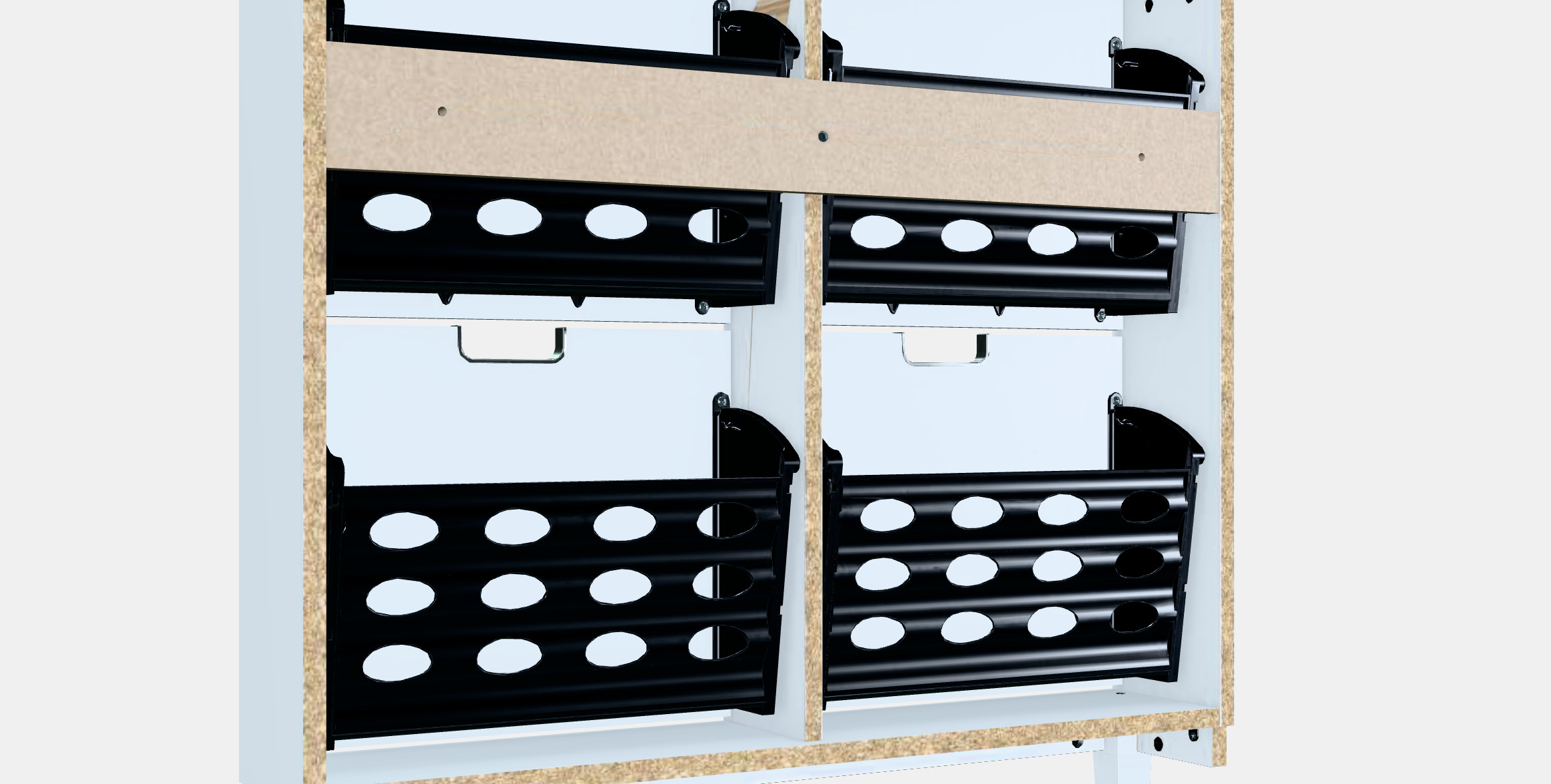 STALL Shoe cabinet with 4 compartments 1 3D model_4