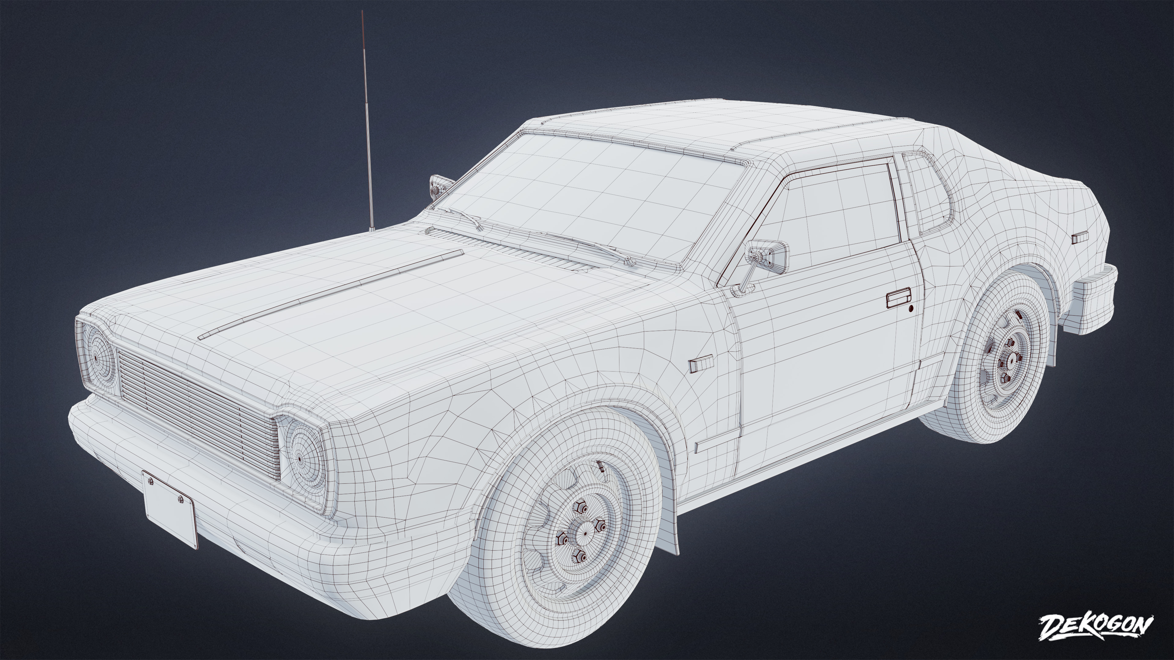 VEHICLES - Car 49 - LOW POLY Low-poly 3D model_9
