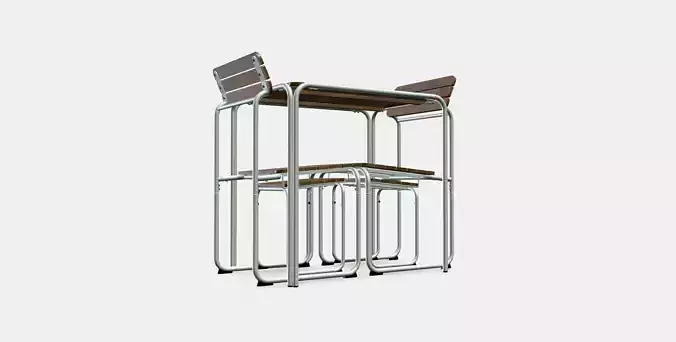 FURUON dining table with 2 chairs  2 stools