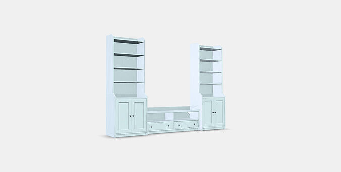 HAUGA TV-storage combination Low-poly 3D model