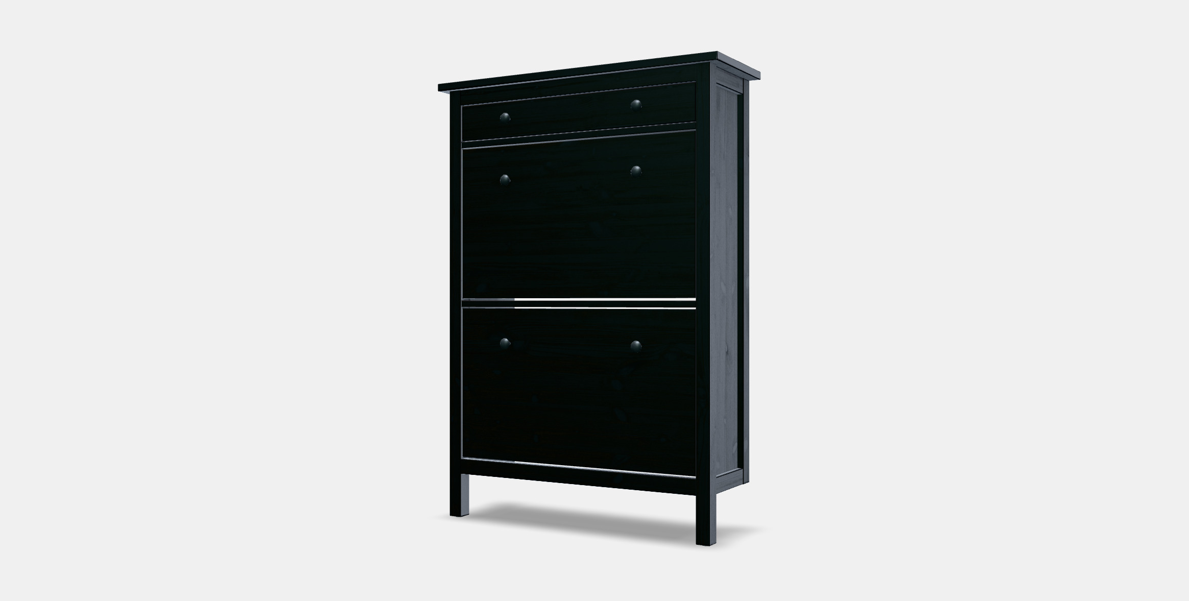 HEMNES Shoe cabinet with 2 compartments 3D model_11