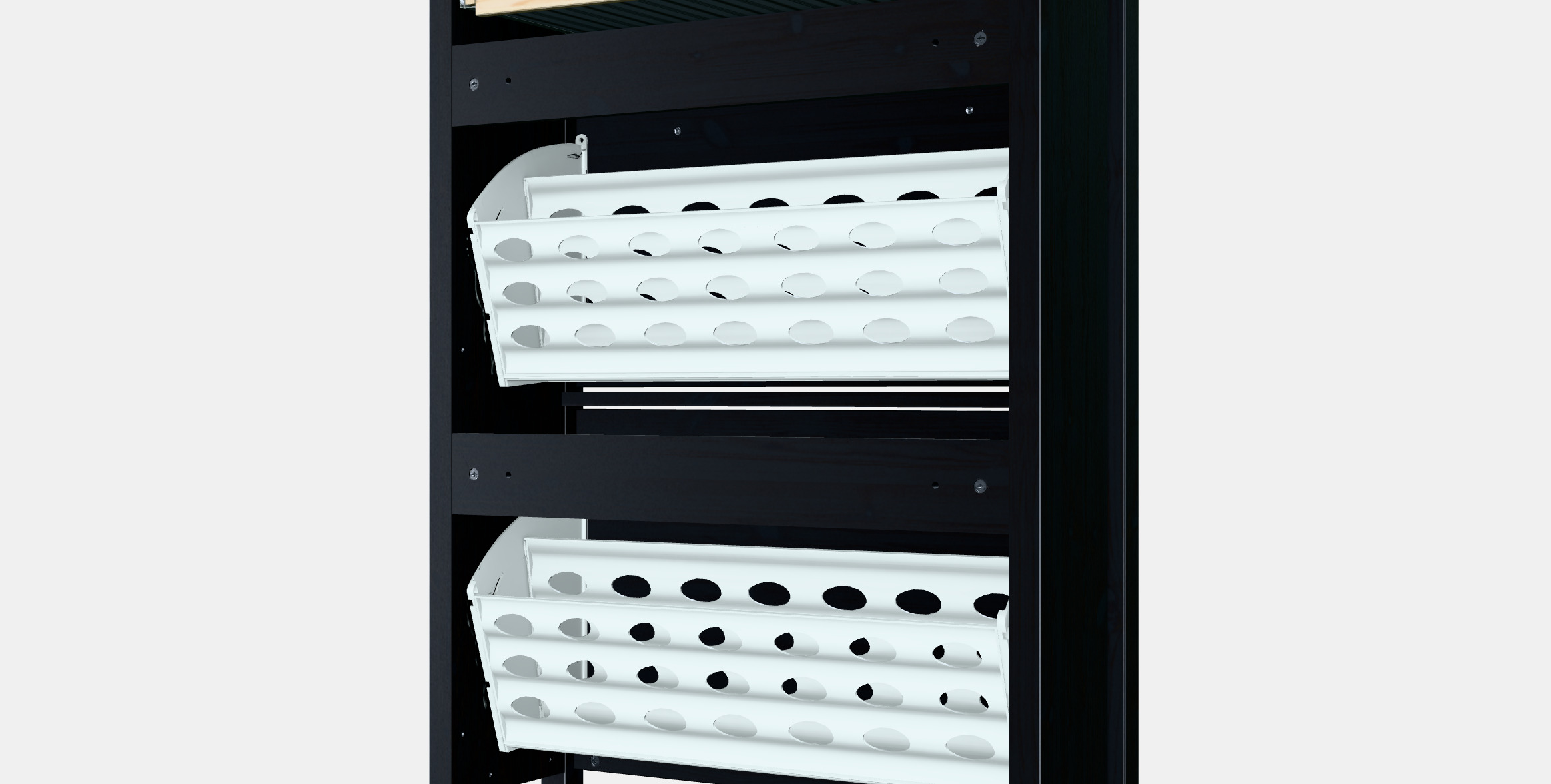 HEMNES Shoe cabinet with 2 compartments 3D model_9