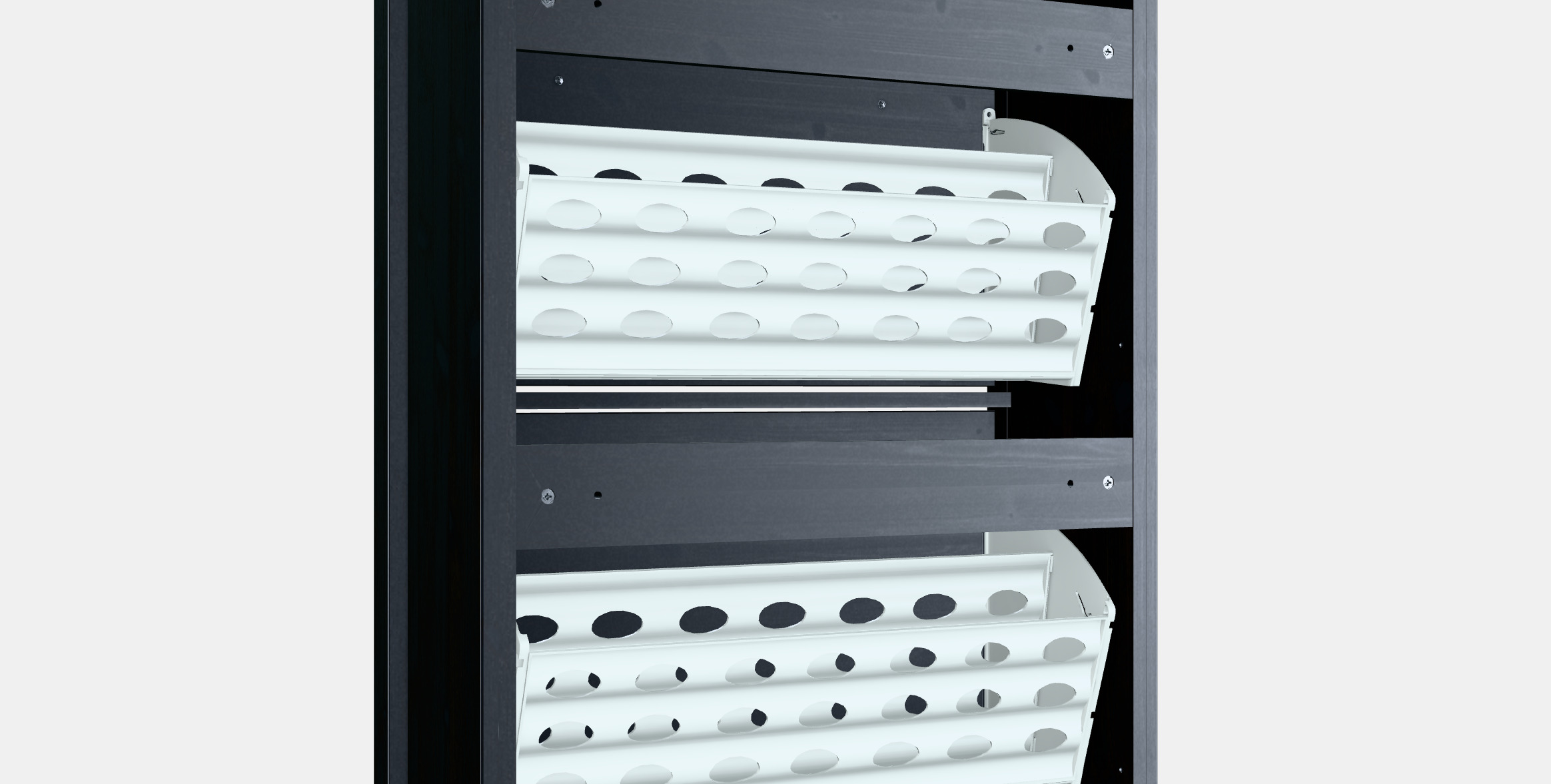 HEMNES Shoe cabinet with 2 compartments 3D model_7