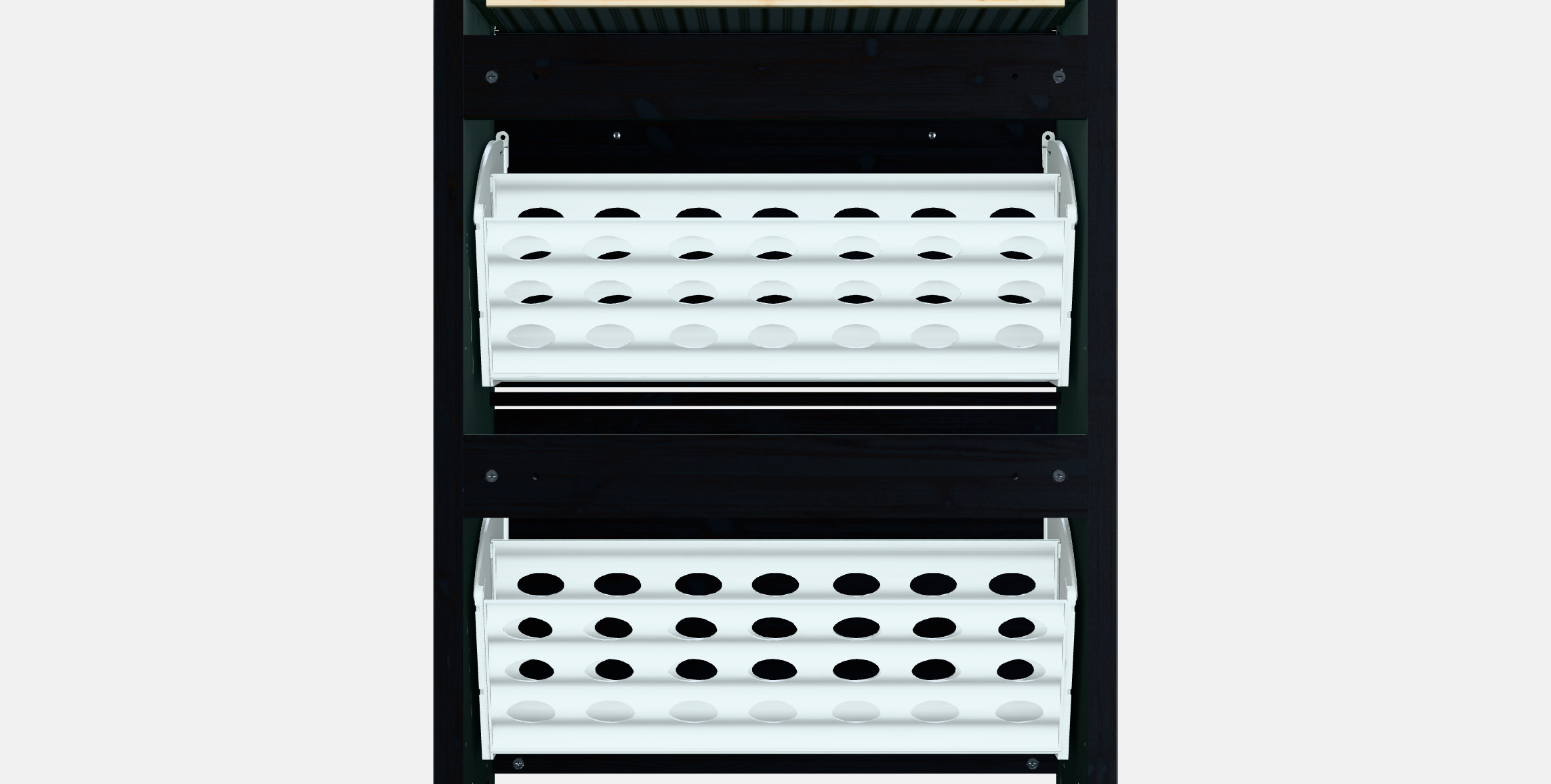 HEMNES Shoe cabinet with 2 compartments 3D model_15