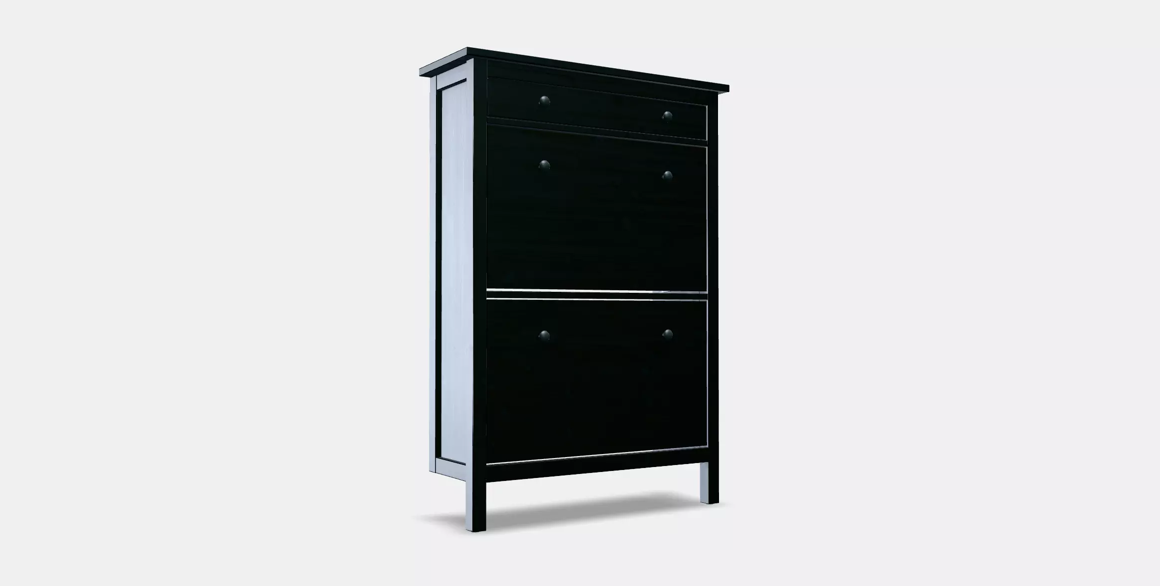 HEMNES Shoe cabinet with 2 compartments 3D model_0