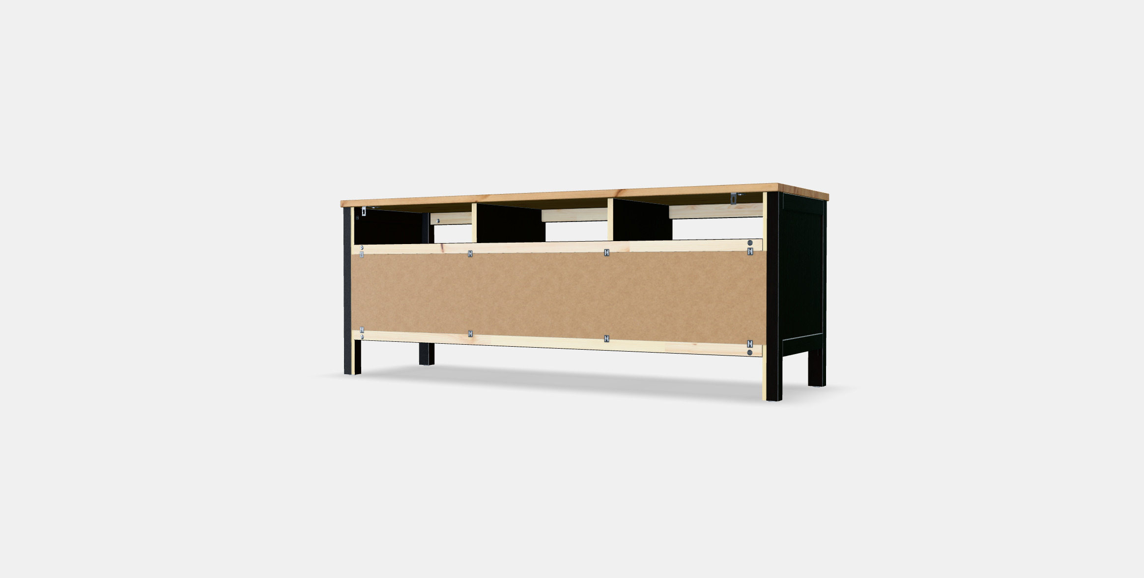 HEMNES TV bench 3D model_2
