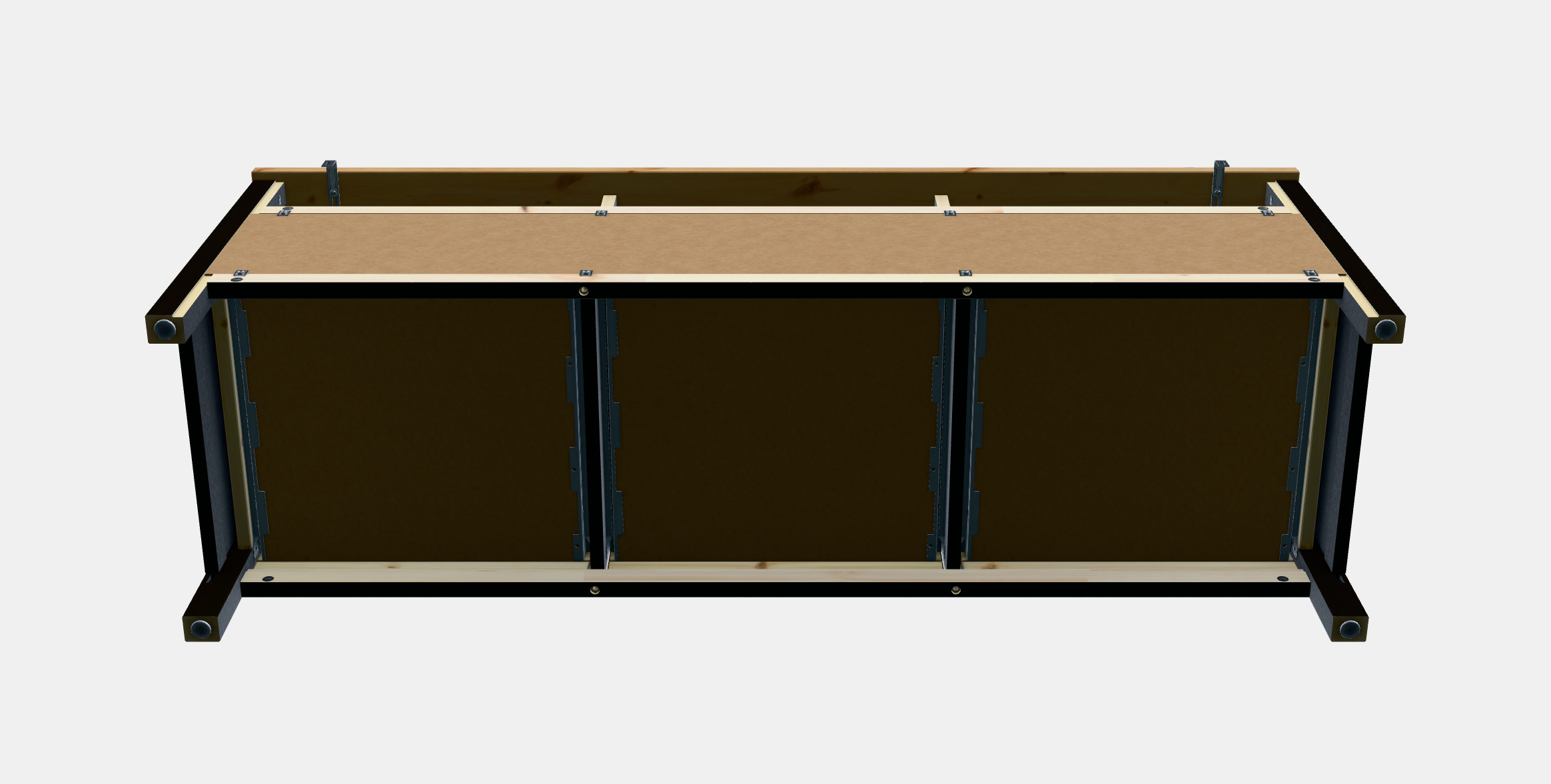 HEMNES TV bench 3D model_9