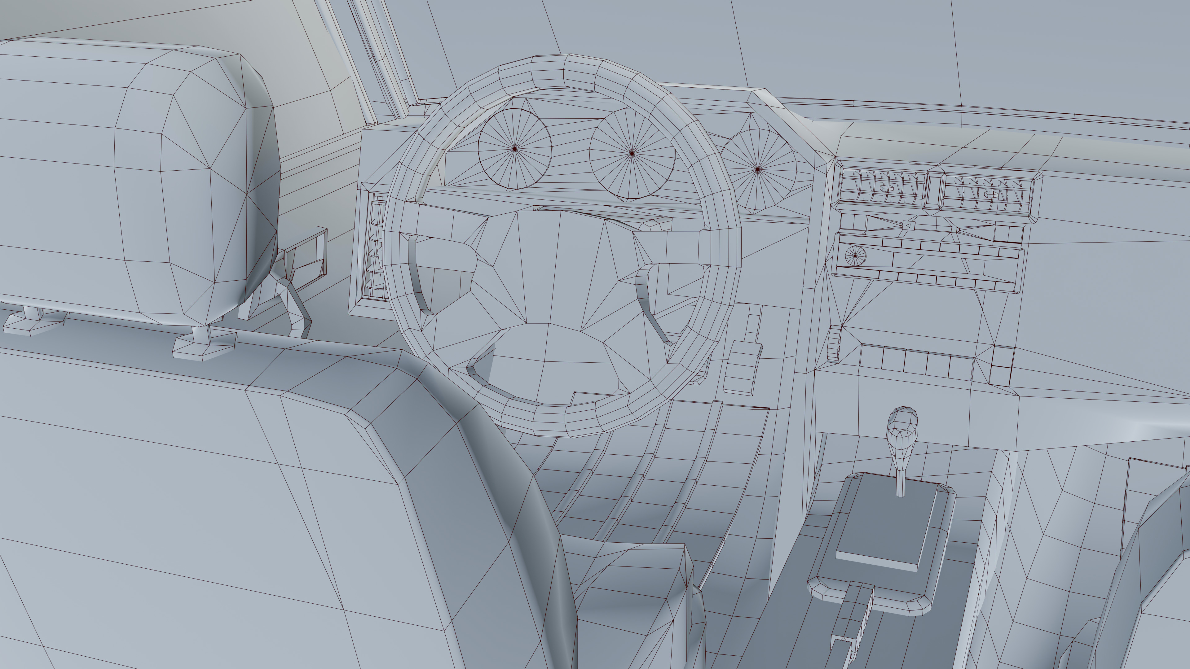 VEHICLES - Car 54 - LOW POLY Low-poly 3D model_7