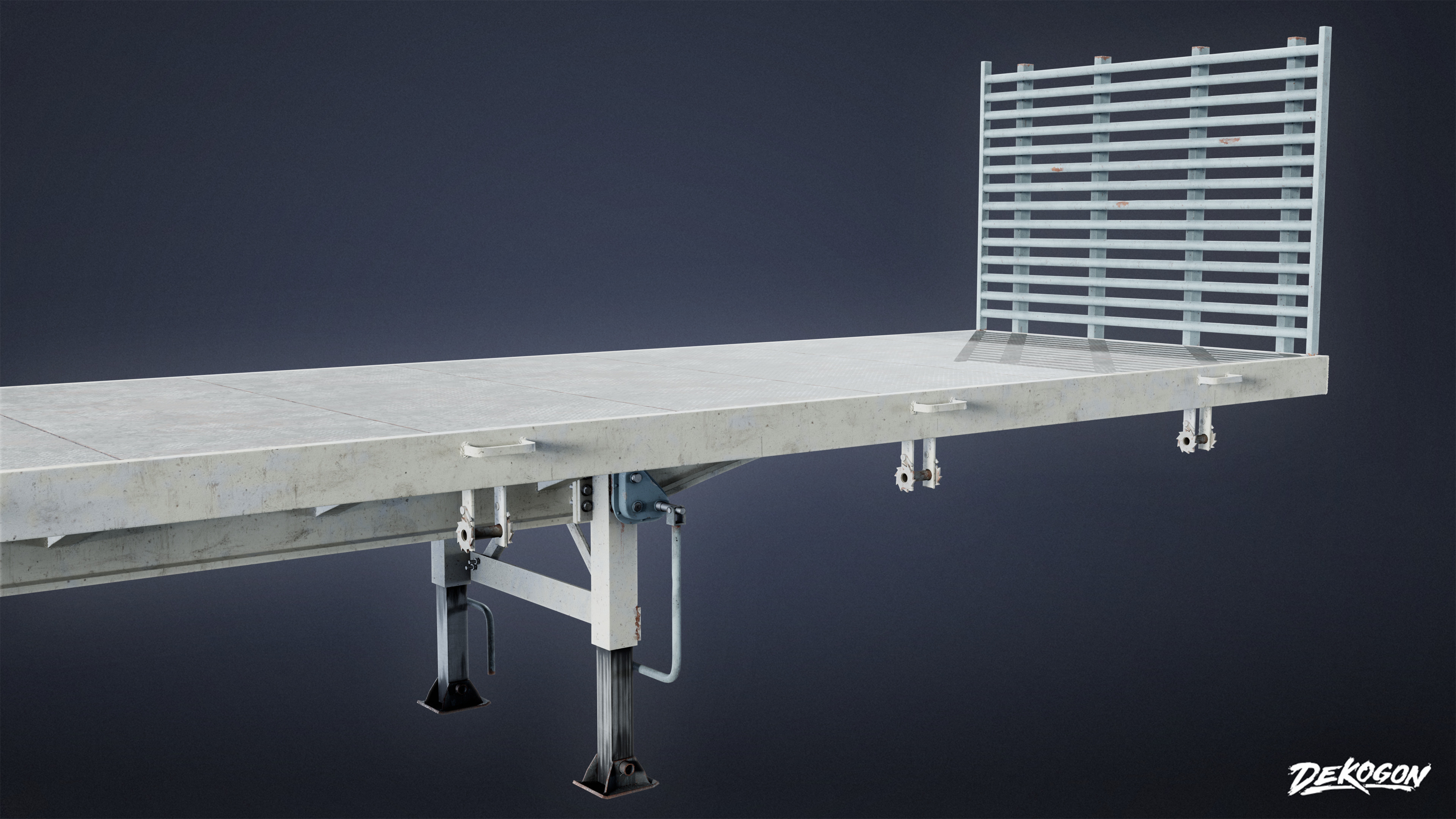 VEHICLES - Flatbed Trailer 01 - LOW POLY AND NANITE Low-poly 3D model_6