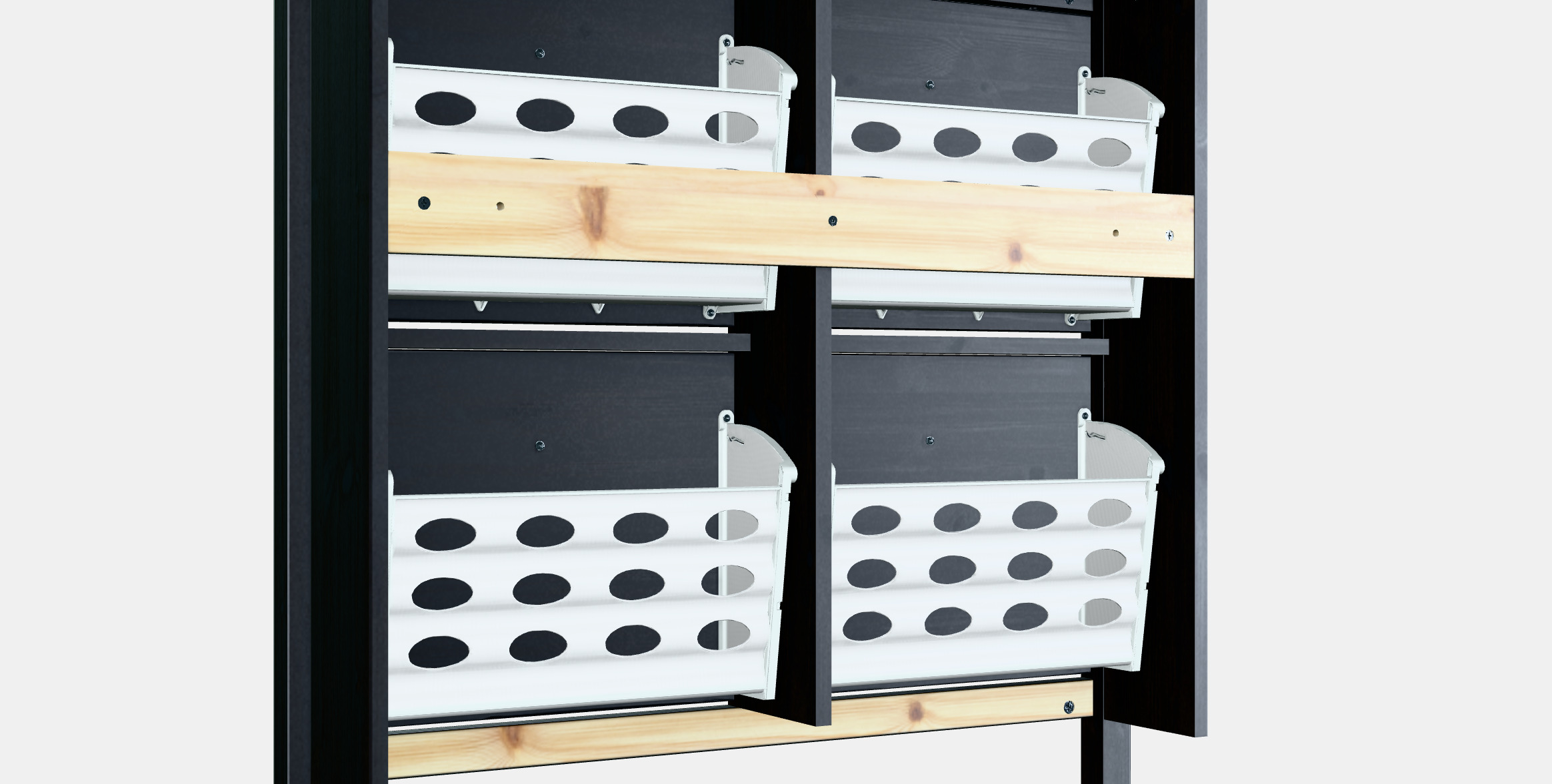 HEMNES shoe cabinet 4 compartments 3D model_5