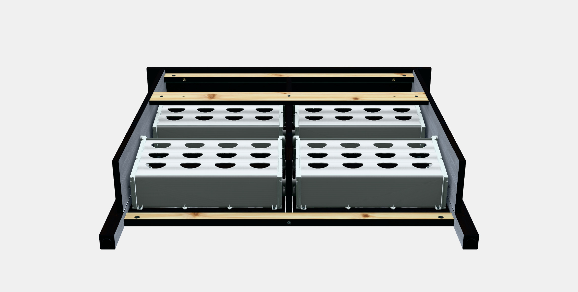 HEMNES shoe cabinet 4 compartments 3D model_7