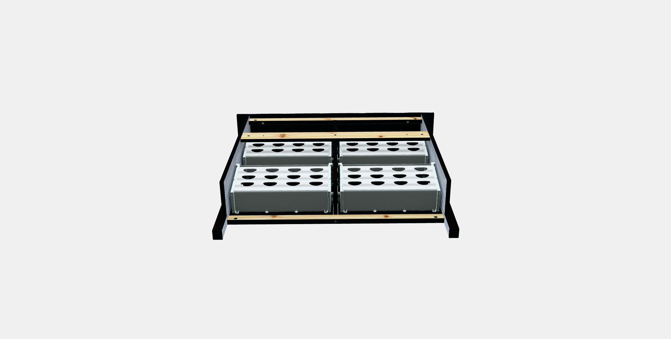 HEMNES shoe cabinet 4 compartments 3D model_4