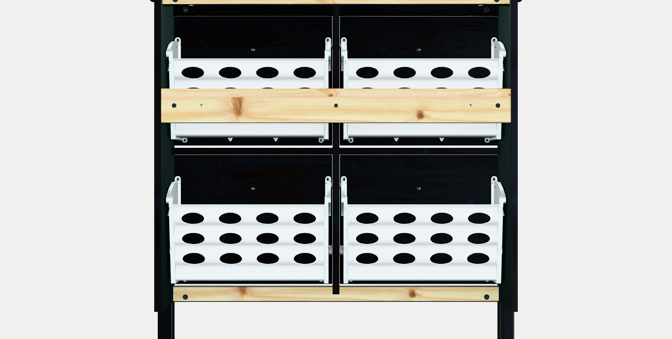 HEMNES shoe cabinet 4 compartments 3D model_16