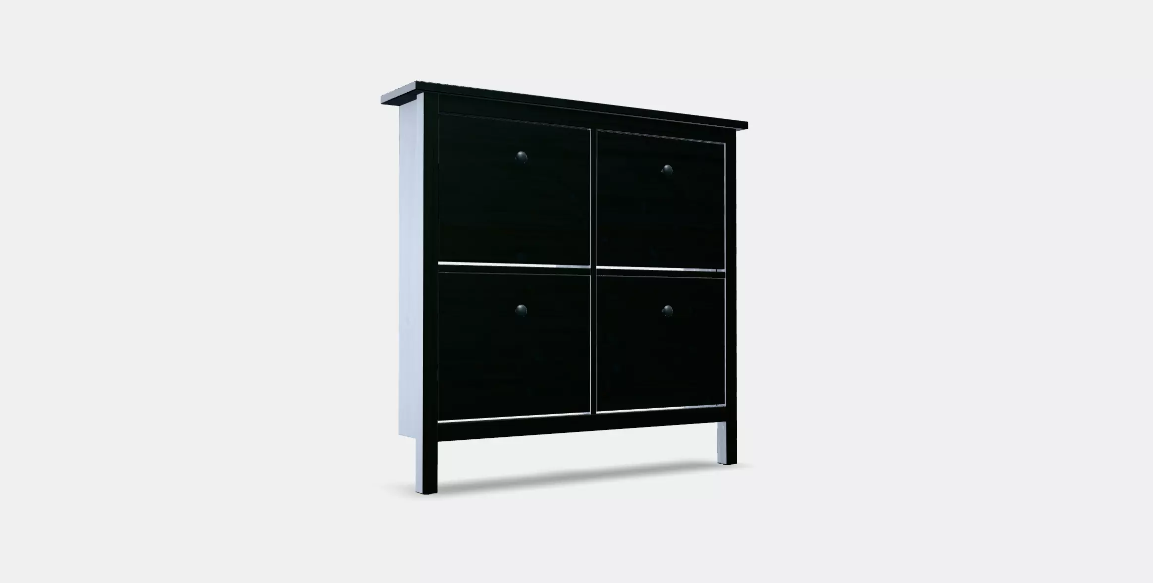 HEMNES shoe cabinet 4 compartments 3D model_0