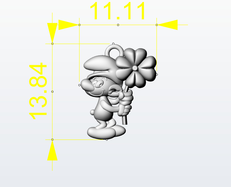 Pitufo Smurfs jewelry pendant gold 3D print model_1