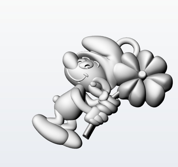 Pitufo Smurfs jewelry pendant gold 3D print model_2
