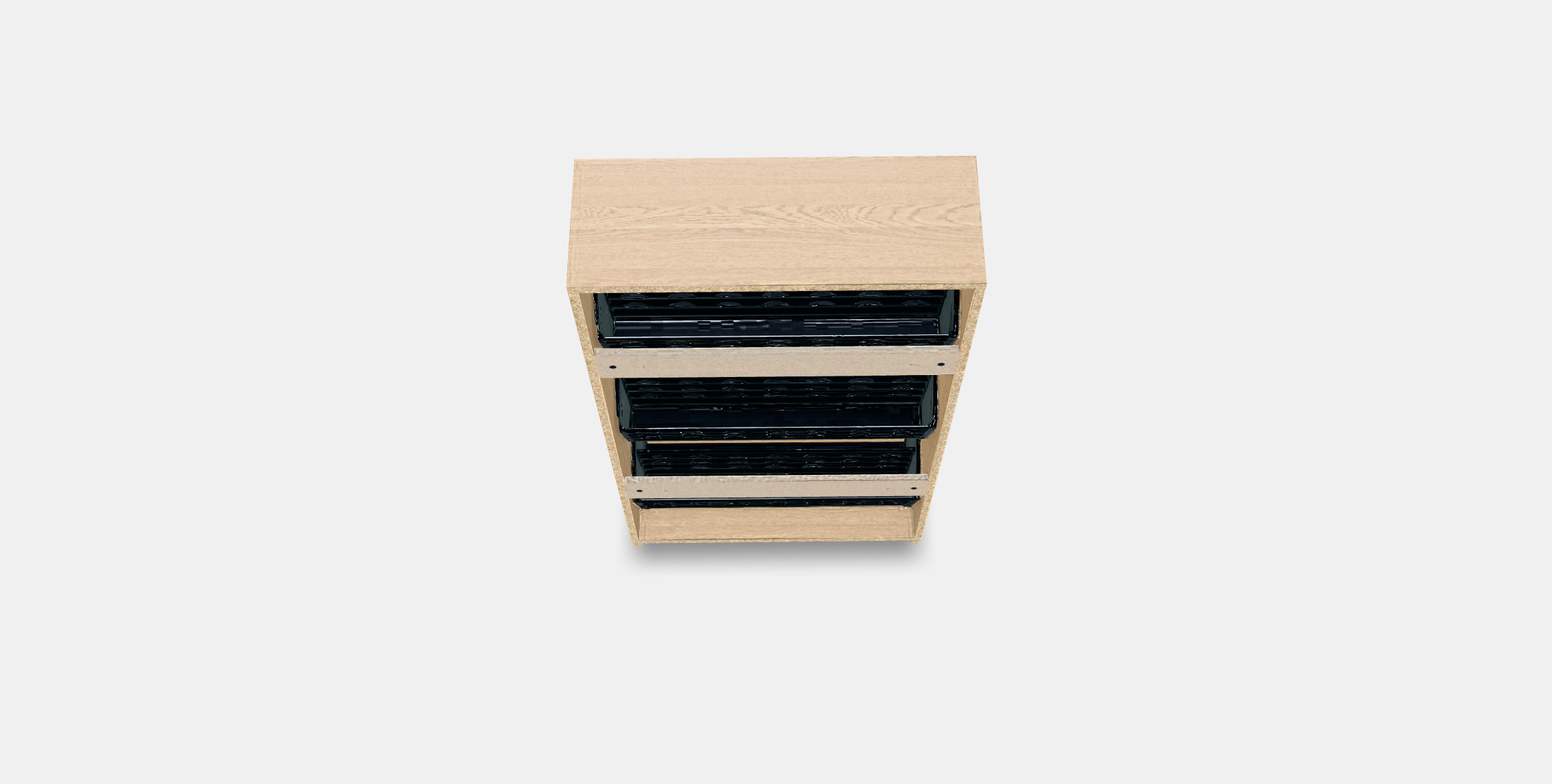 STALL Shoe cabinet with 3 compartments 1 Low-poly 3D model_2
