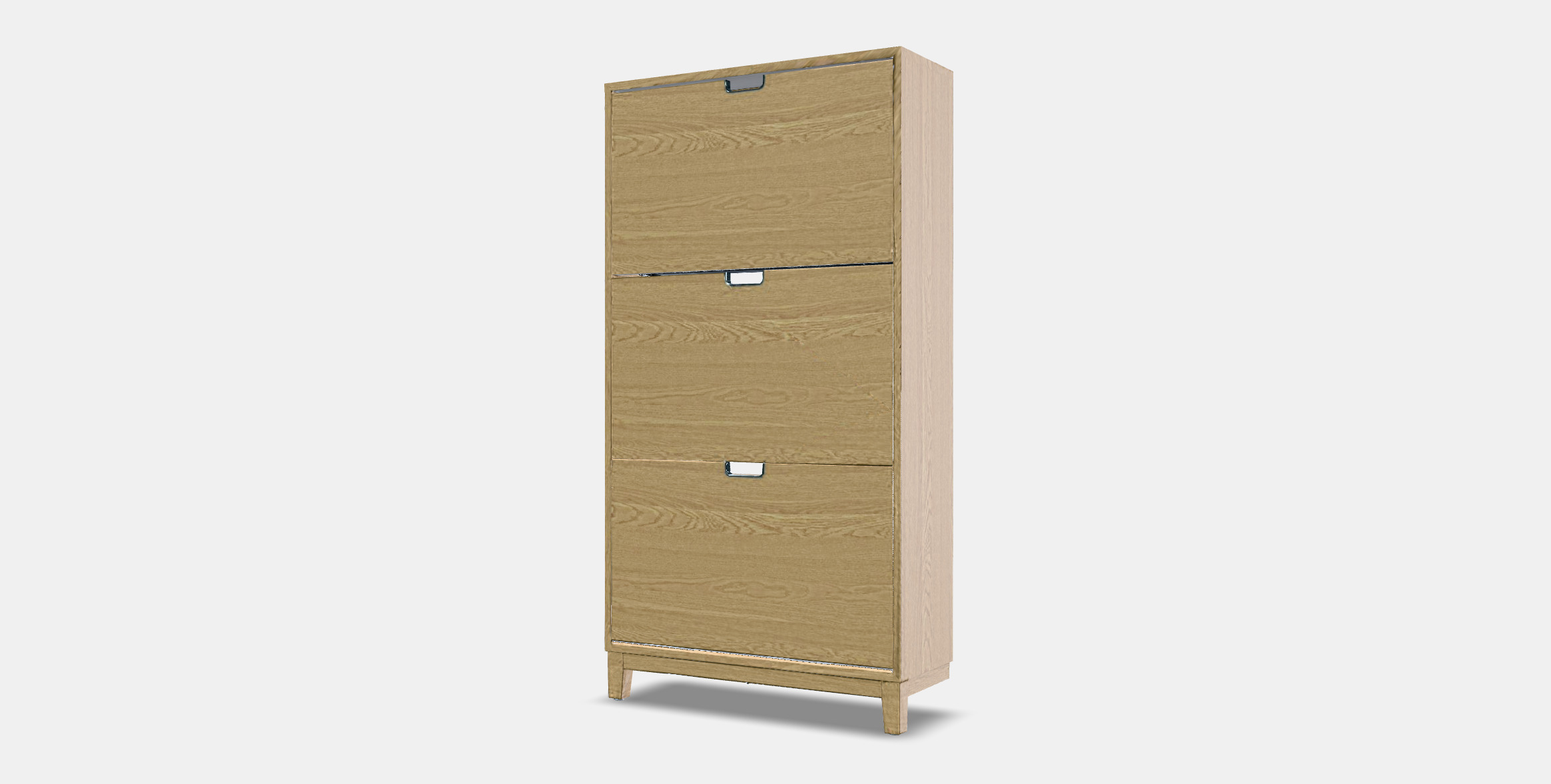 STALL Shoe cabinet with 3 compartments 1 Low-poly 3D model_11