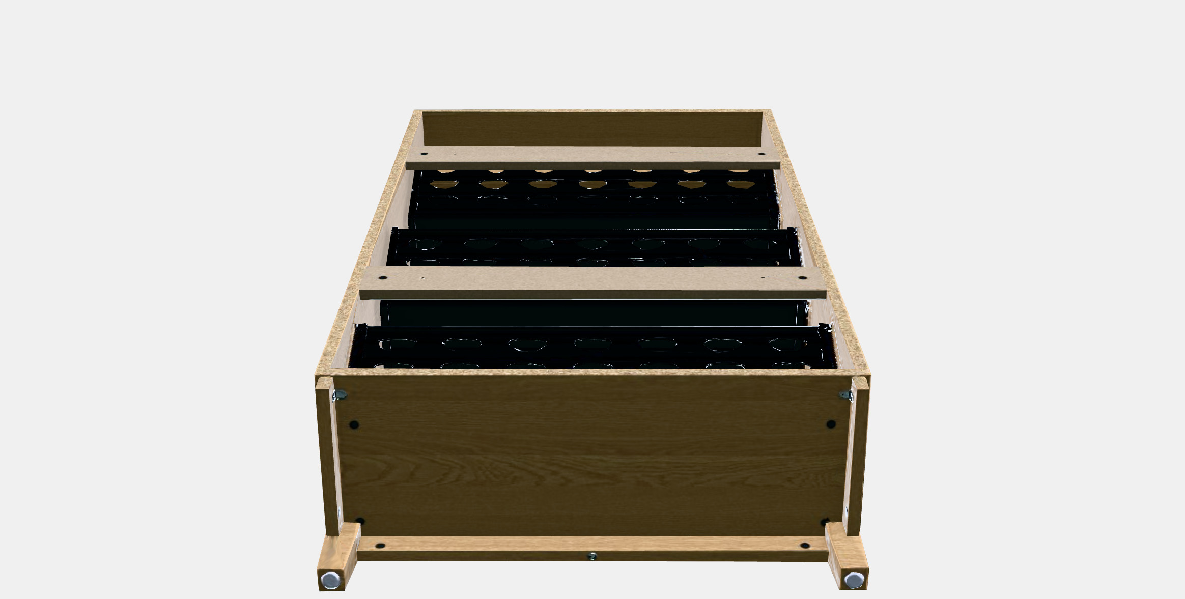 STALL Shoe cabinet with 3 compartments 1 Low-poly 3D model_7