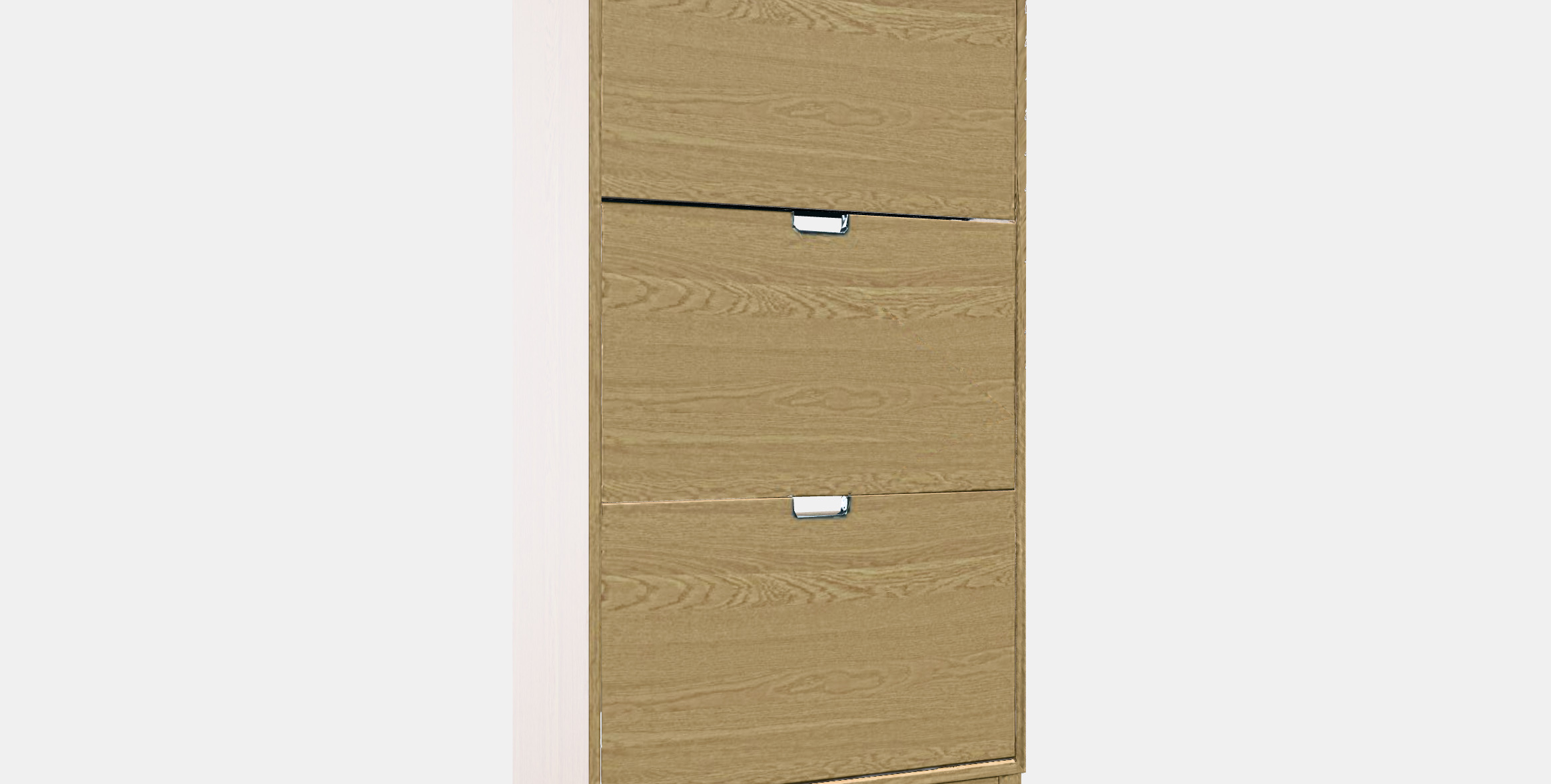 STALL Shoe cabinet with 3 compartments 1 Low-poly 3D model_8