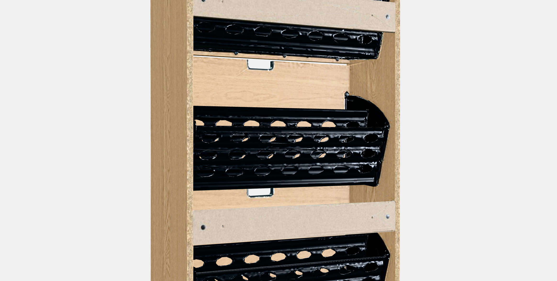 STALL Shoe cabinet with 3 compartments 1 Low-poly 3D model_5