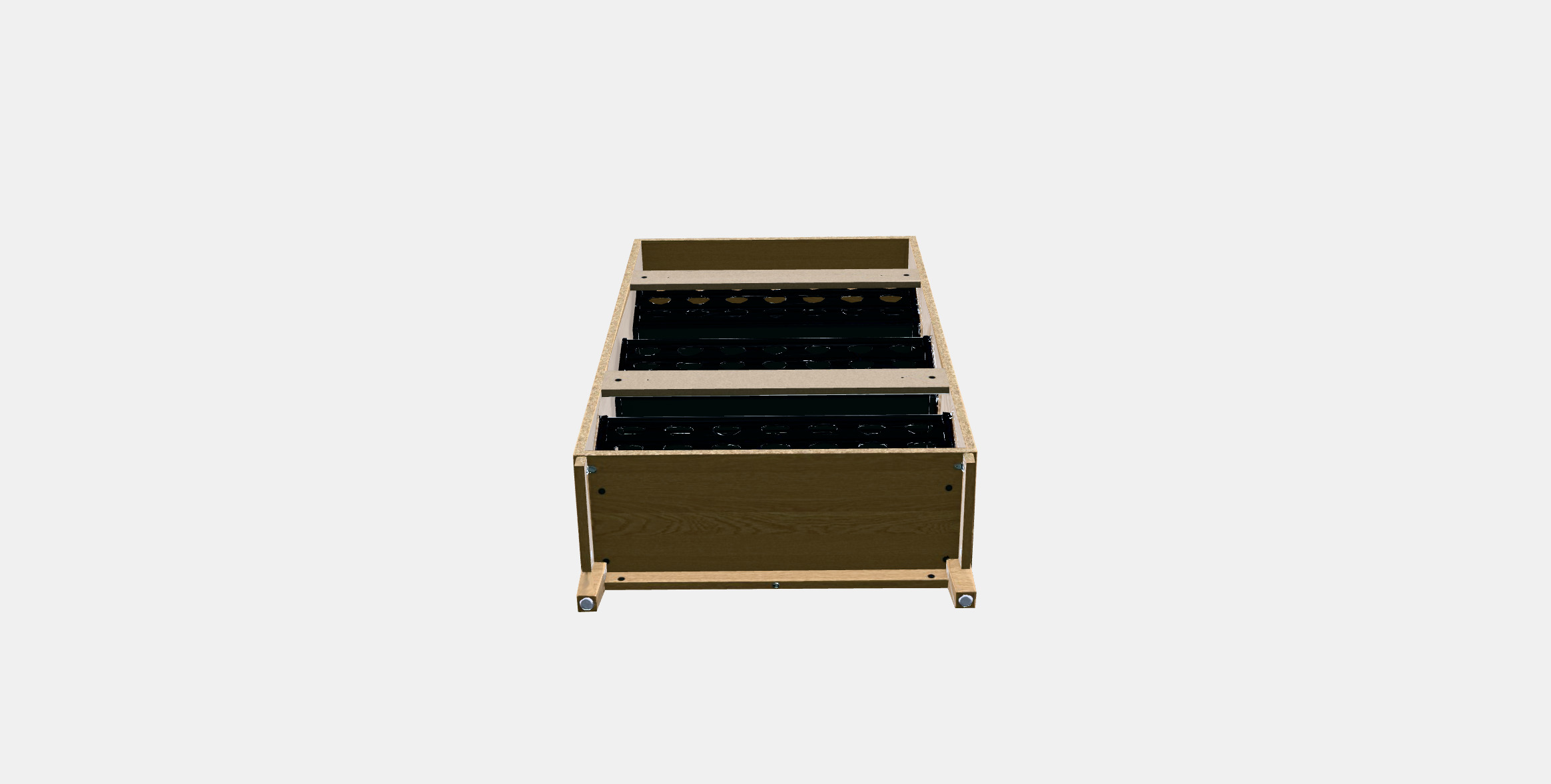 STALL Shoe cabinet with 3 compartments 1 Low-poly 3D model_4