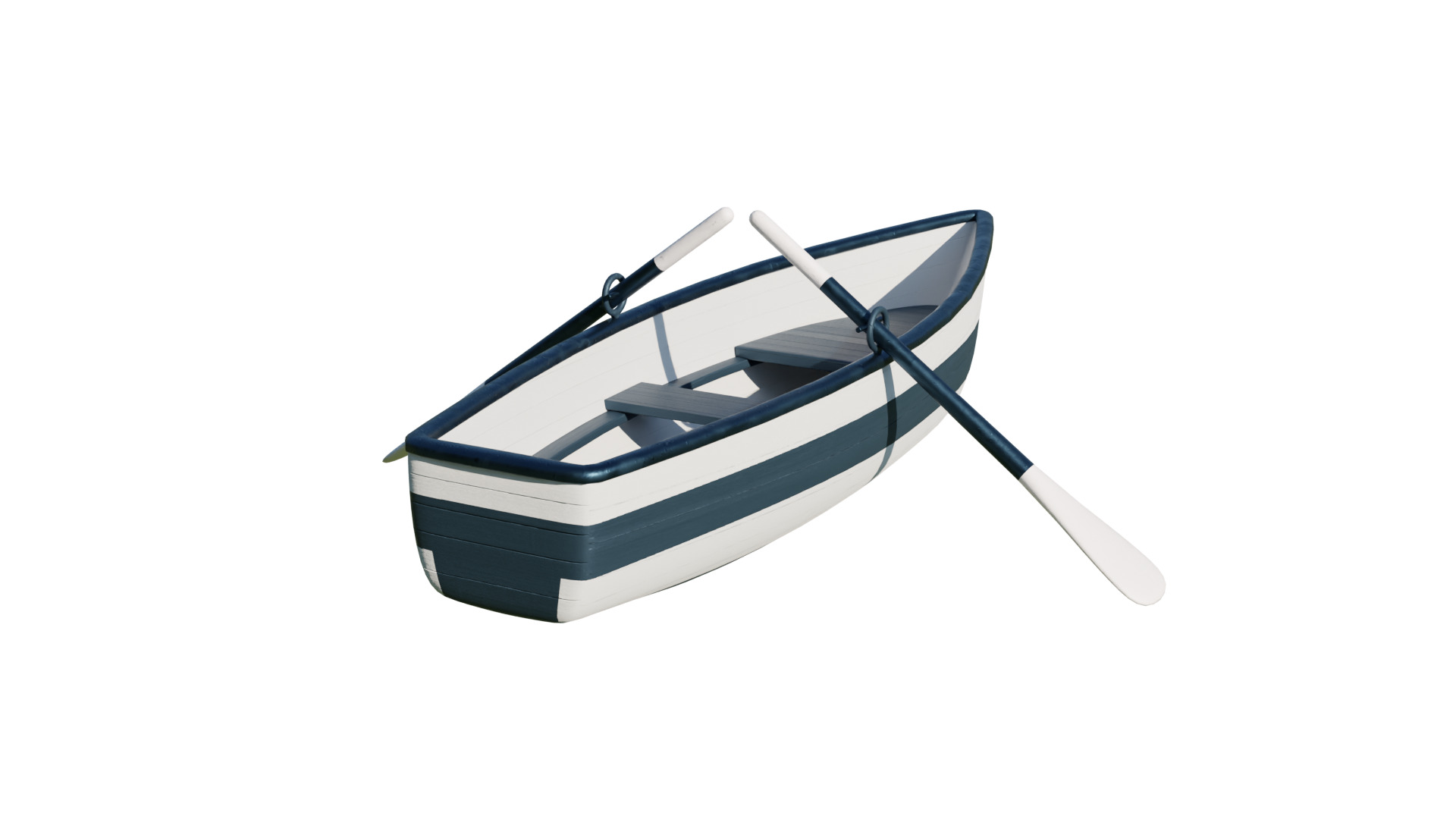 Fishing Boat Low-poly 3D model_24