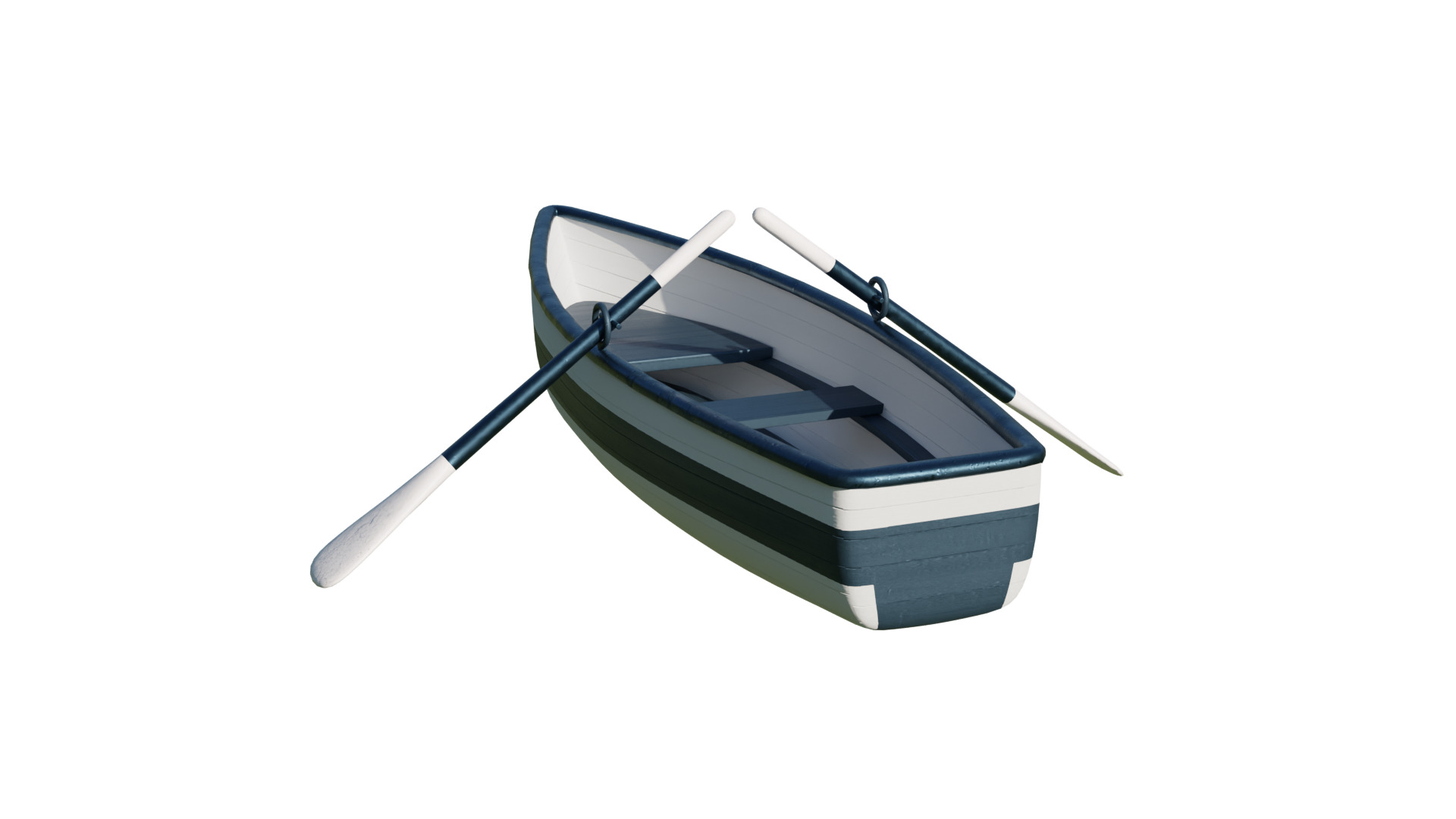 Fishing Boat Low-poly 3D model_29