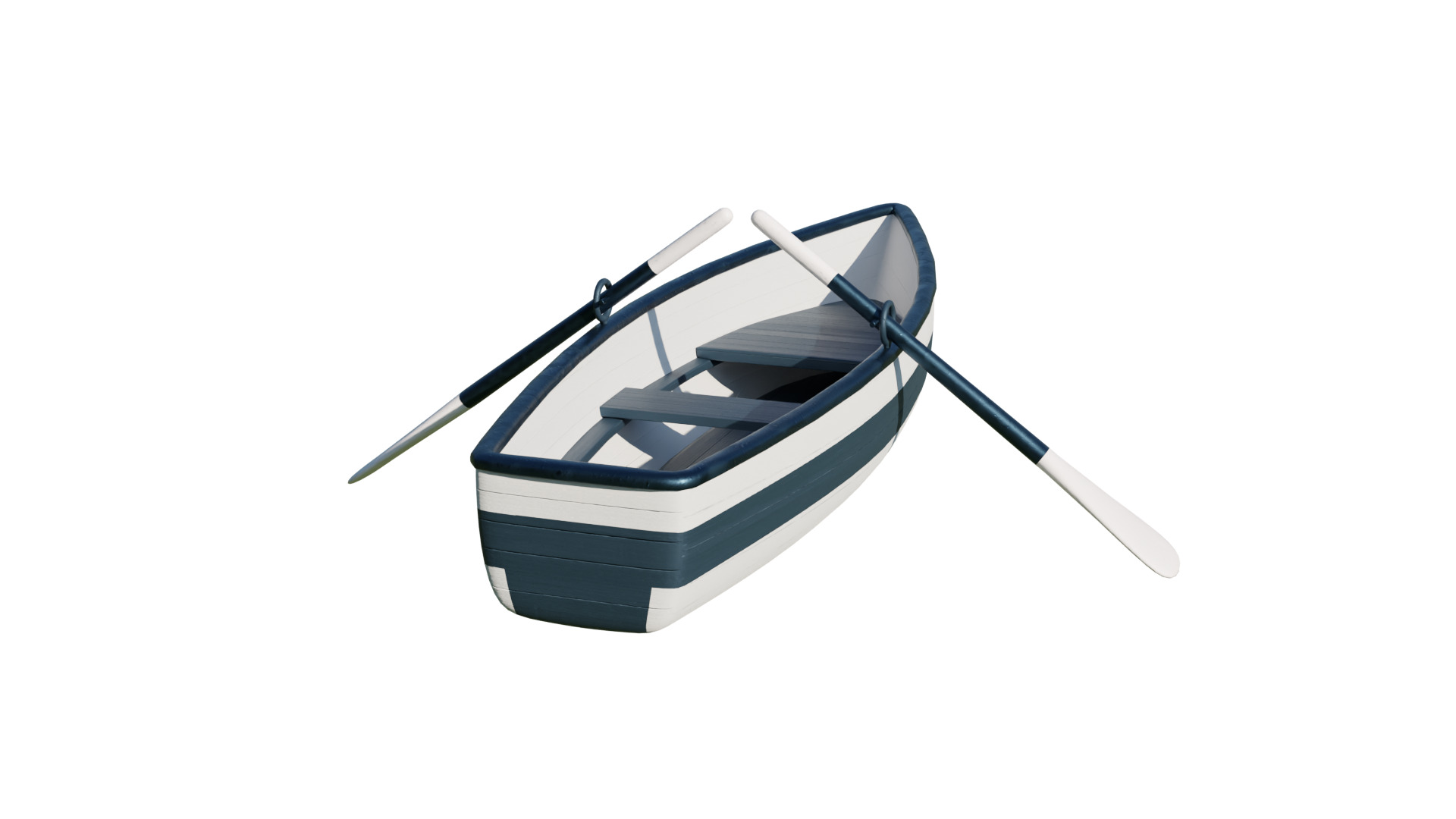 Fishing Boat Low-poly 3D model_25