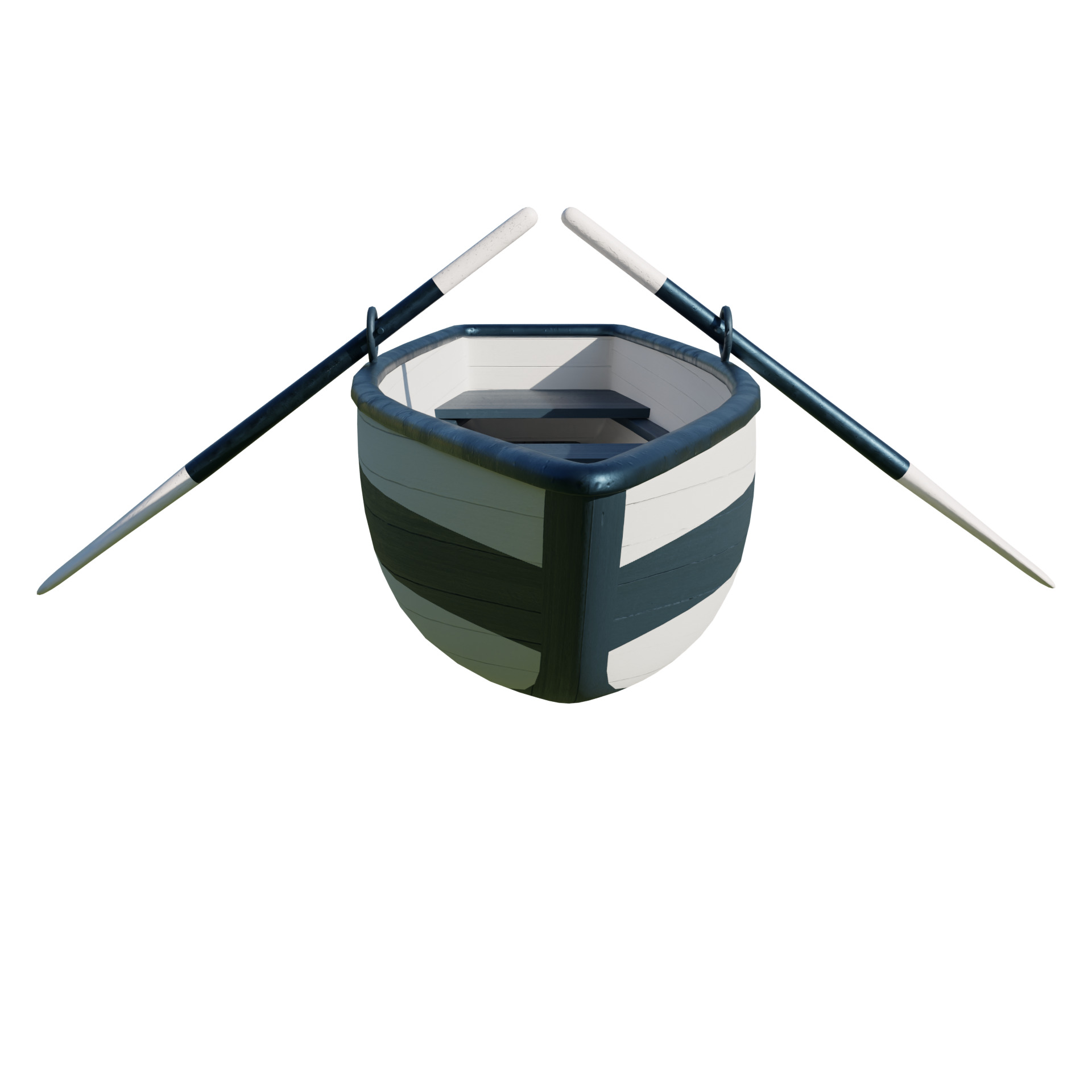 Fishing Boat Low-poly 3D model_5