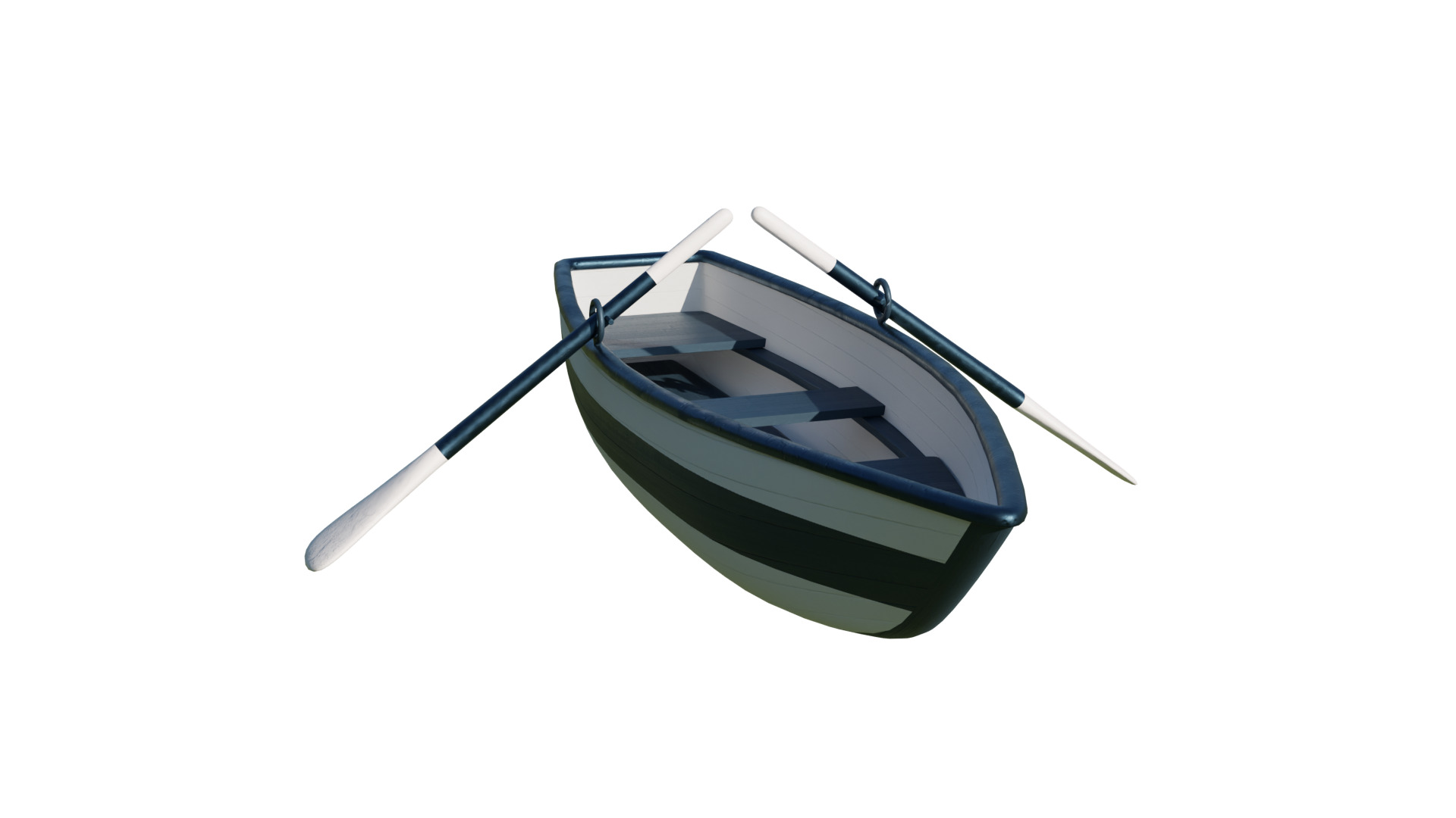 Fishing Boat Low-poly 3D model_11