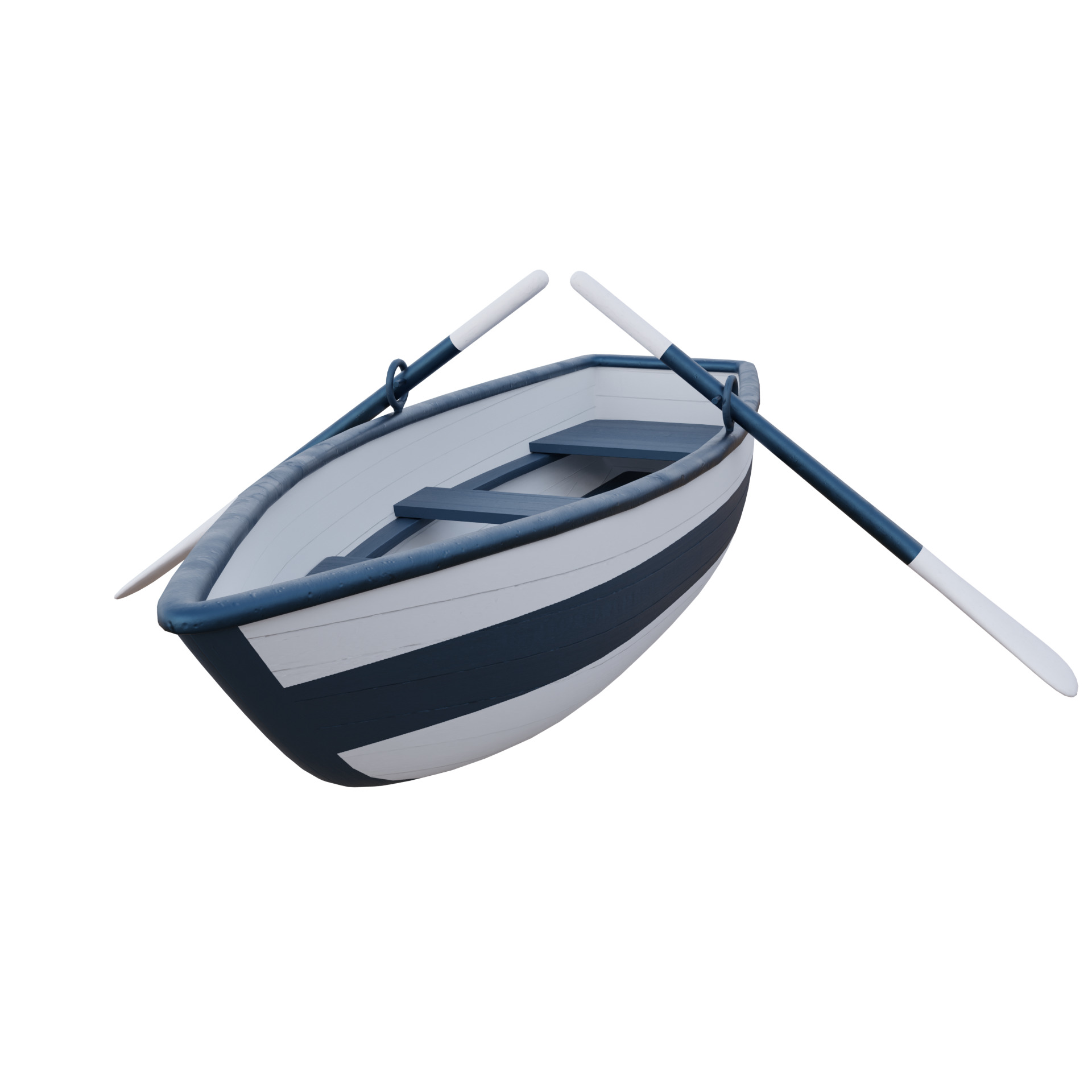 Fishing Boat Low-poly 3D model_7