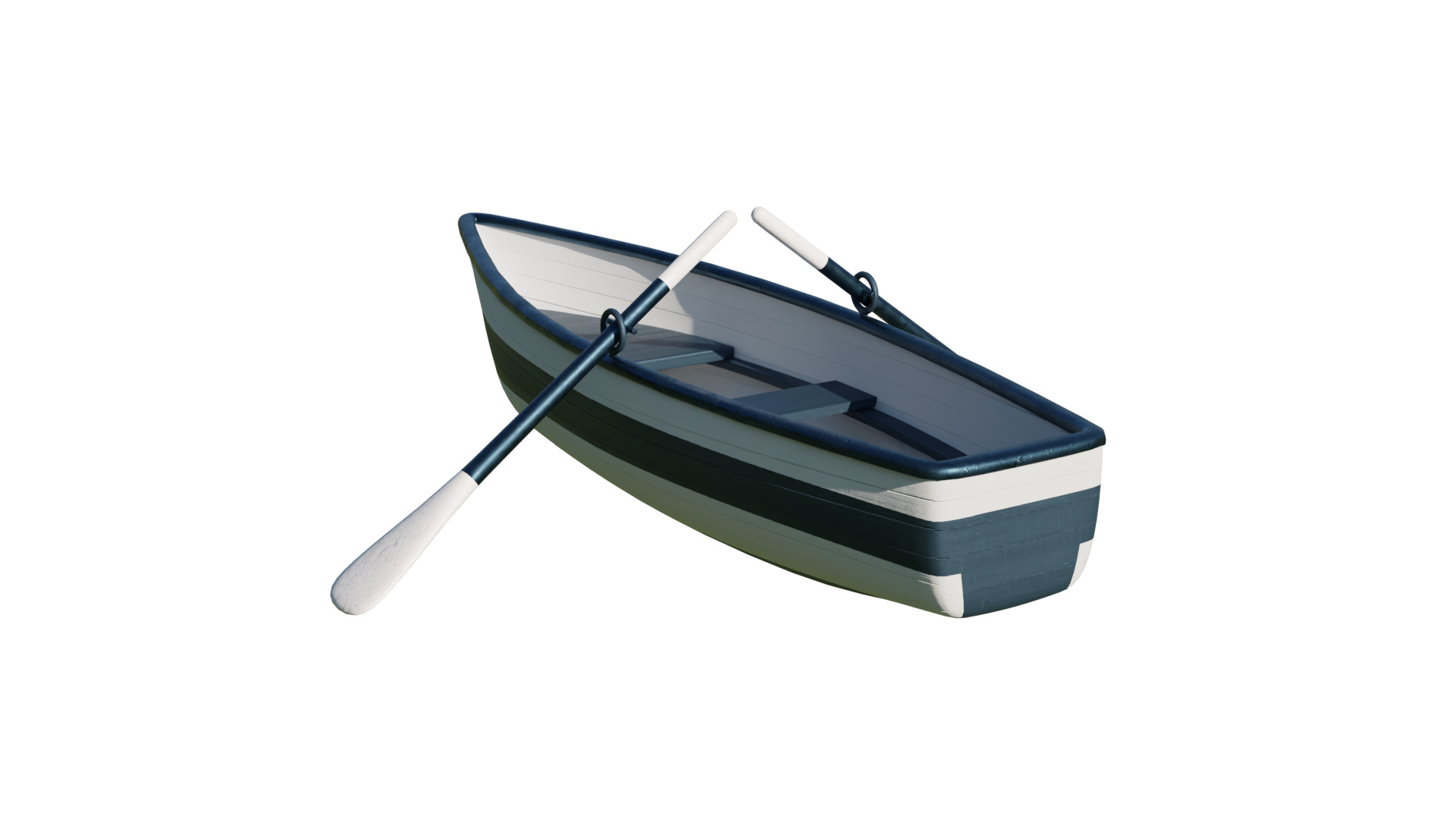 Fishing Boat Low-poly 3D model_30
