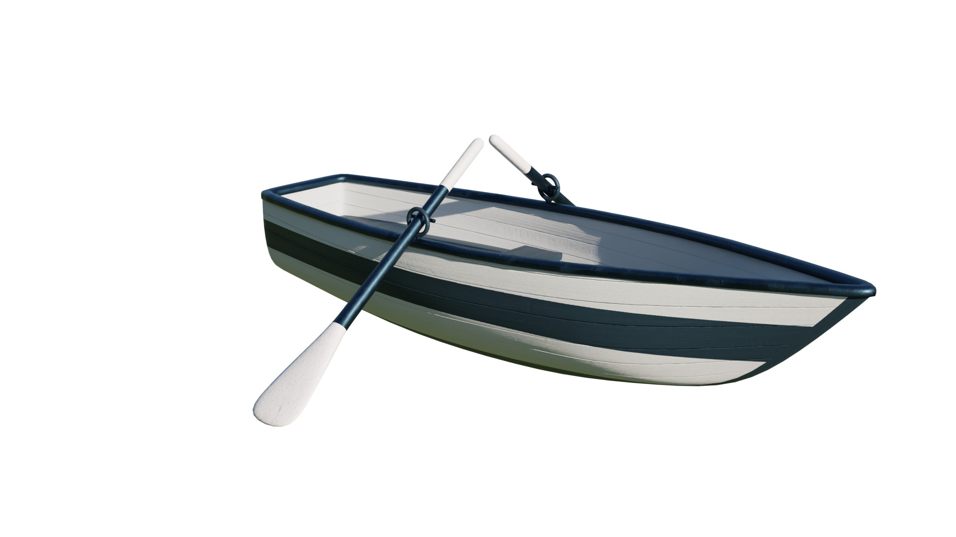 Fishing Boat Low-poly 3D model_14