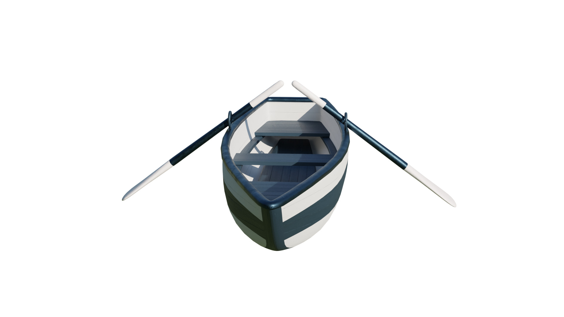 Fishing Boat Low-poly 3D model_9