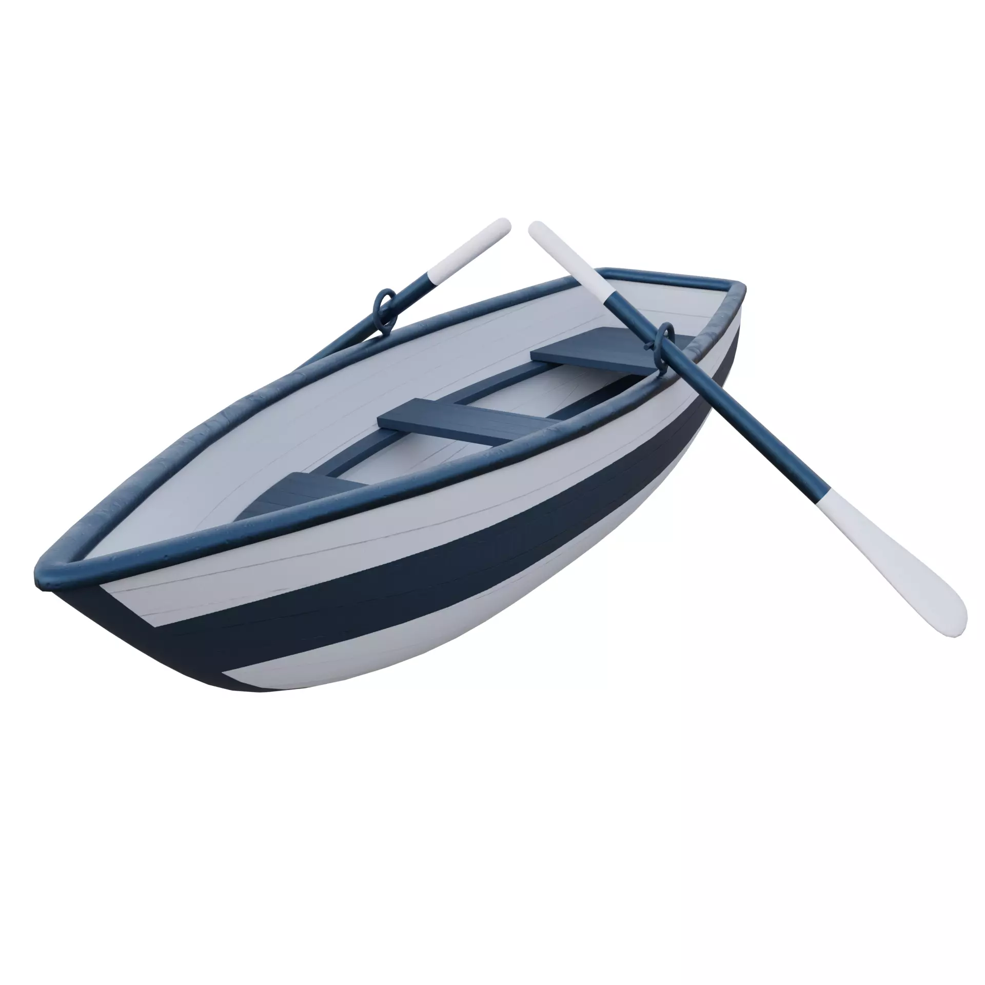 Fishing Boat Low-poly 3D model_0