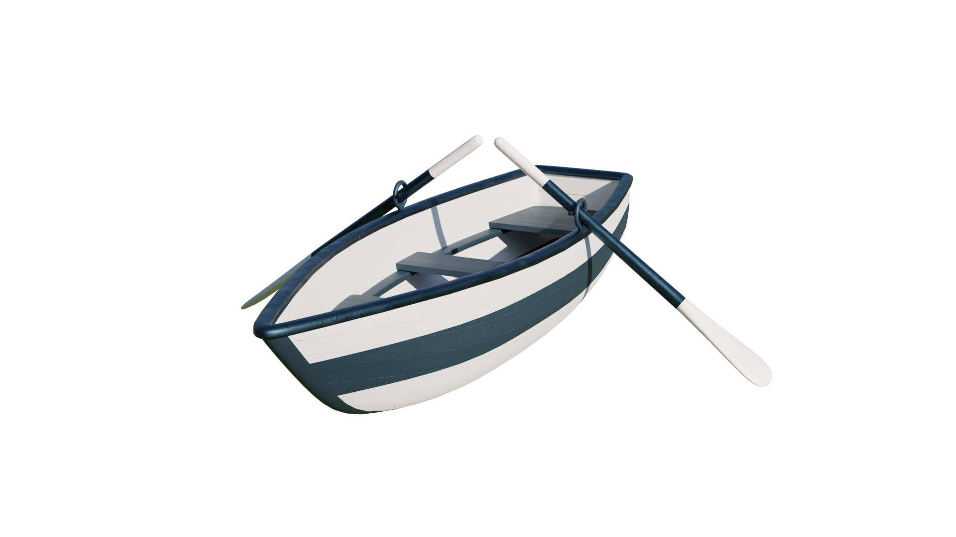 Fishing Boat Low-poly 3D model_42