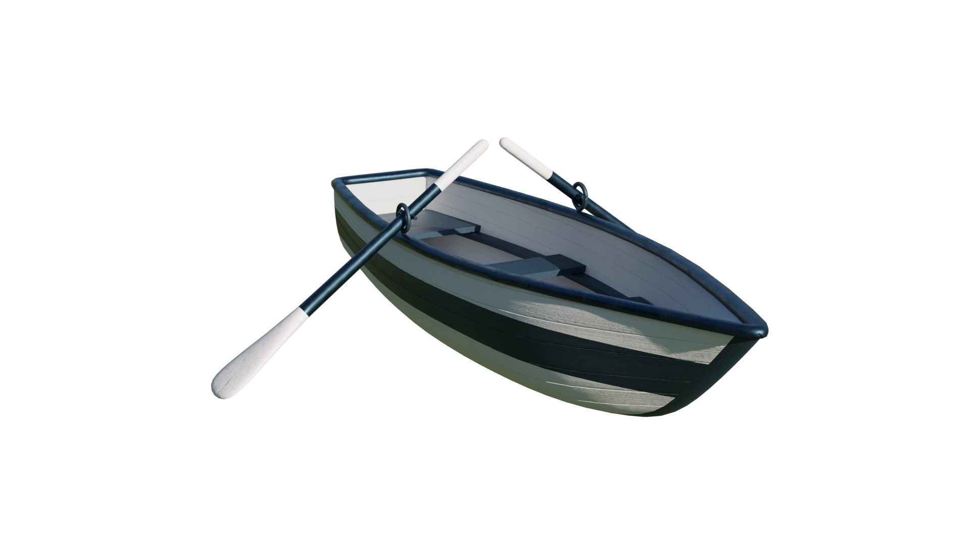 Fishing Boat Low-poly 3D model_12