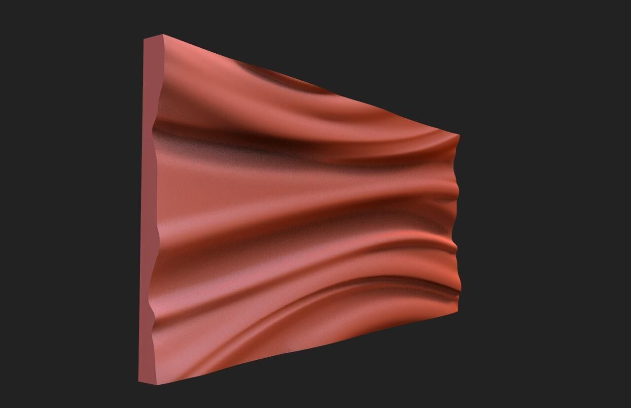 Panel Wave CNC 3D print model_2