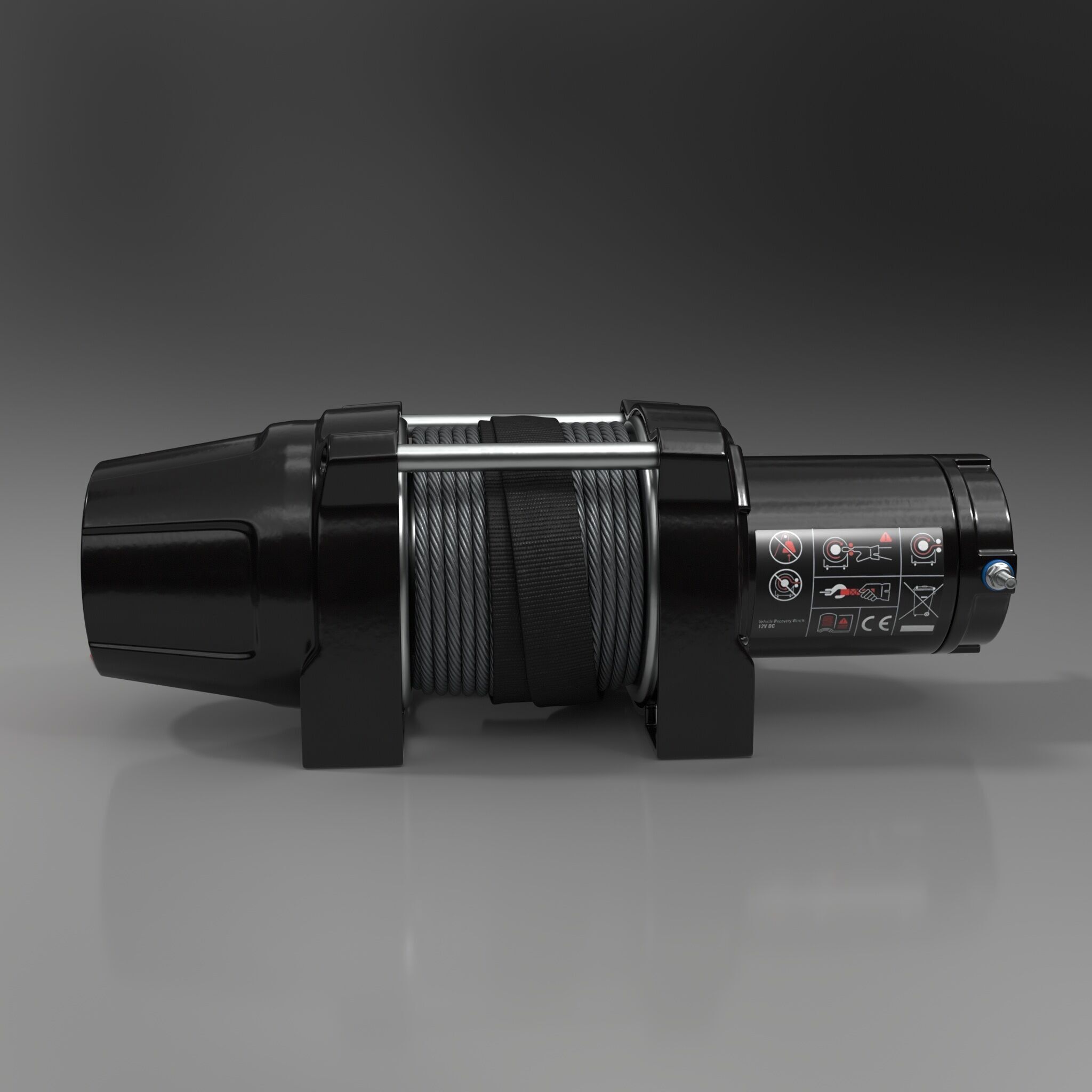 Electric Winch Car 3D model_3