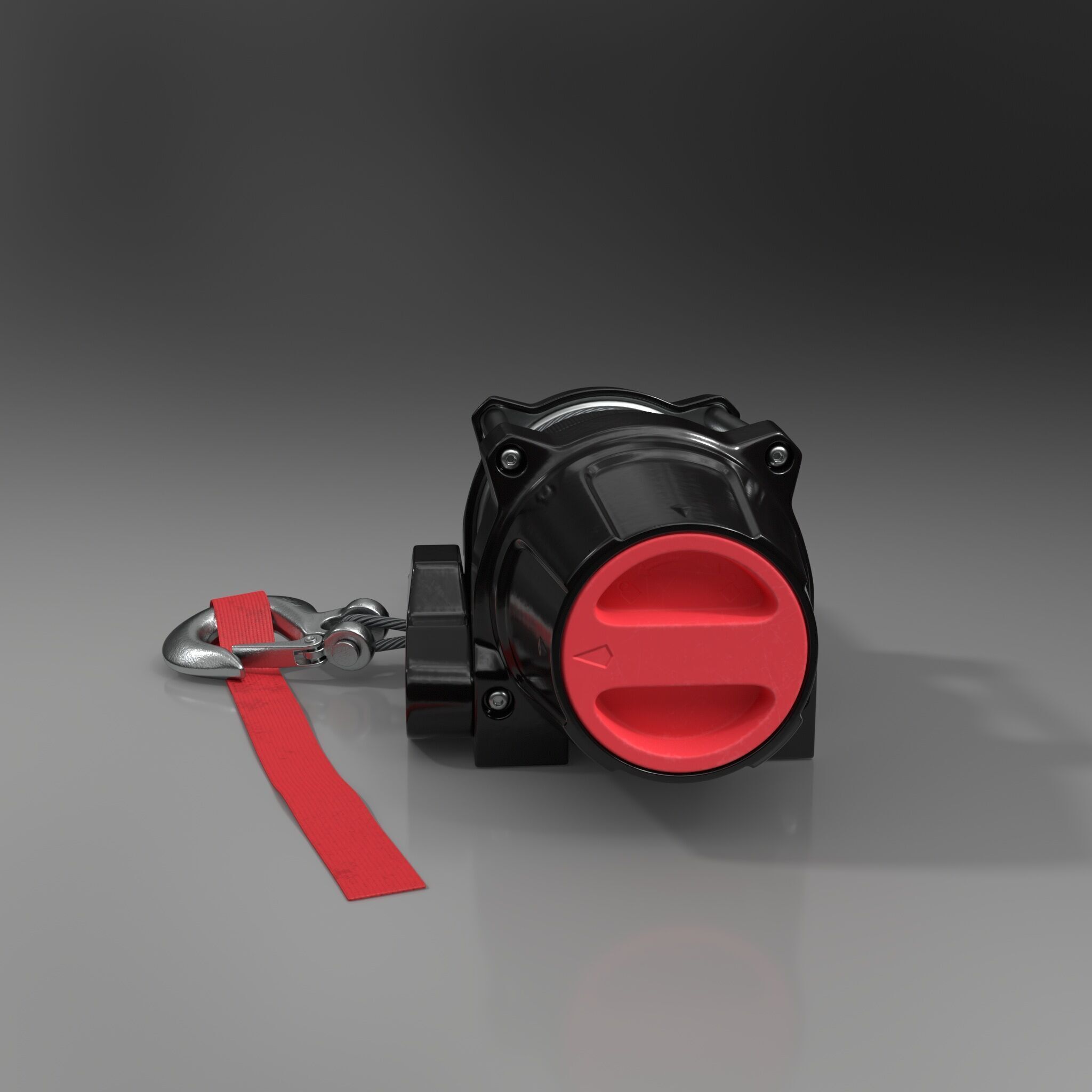 Electric Winch Car 3D model_6