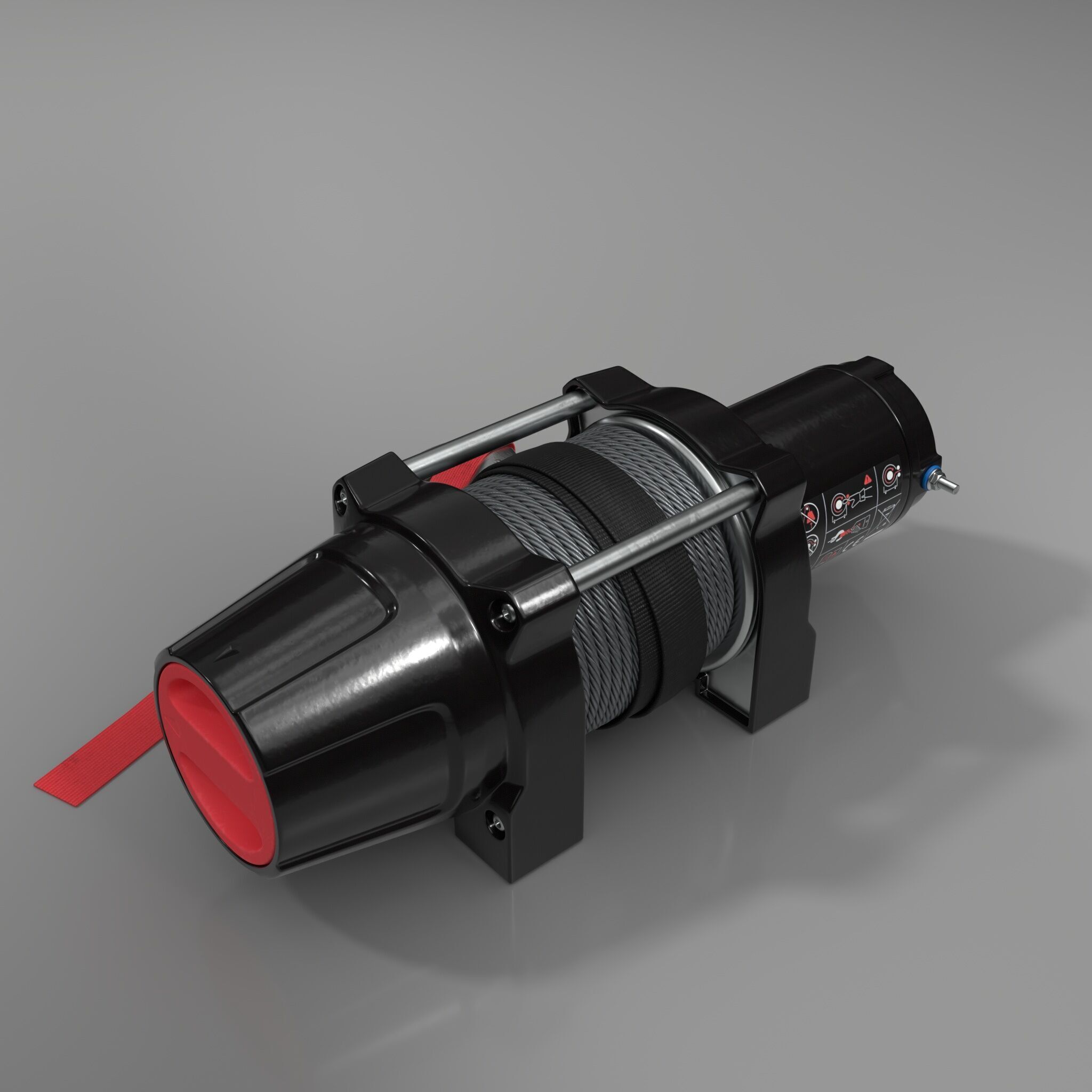 Electric Winch Car 3D model_4